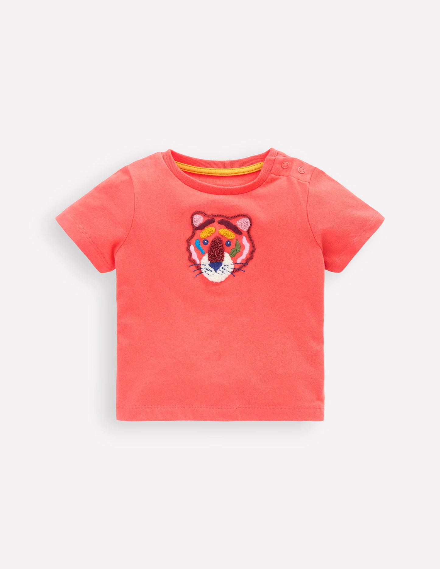 T-shirt à logo-Tigre corail chaud