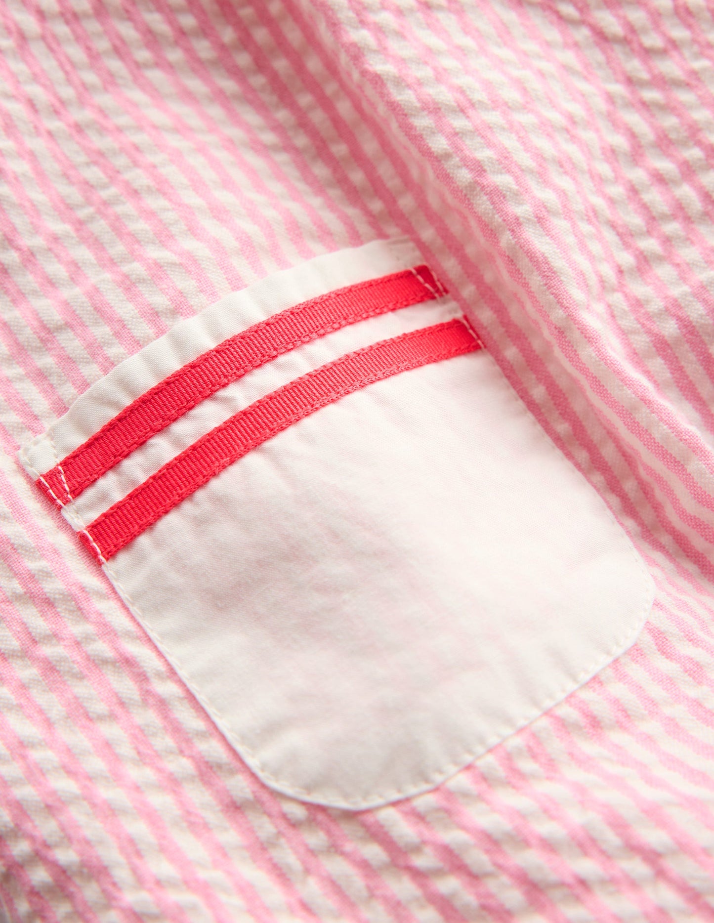 Barboteuse nautique traditionnelle-Rayé style coutil rose