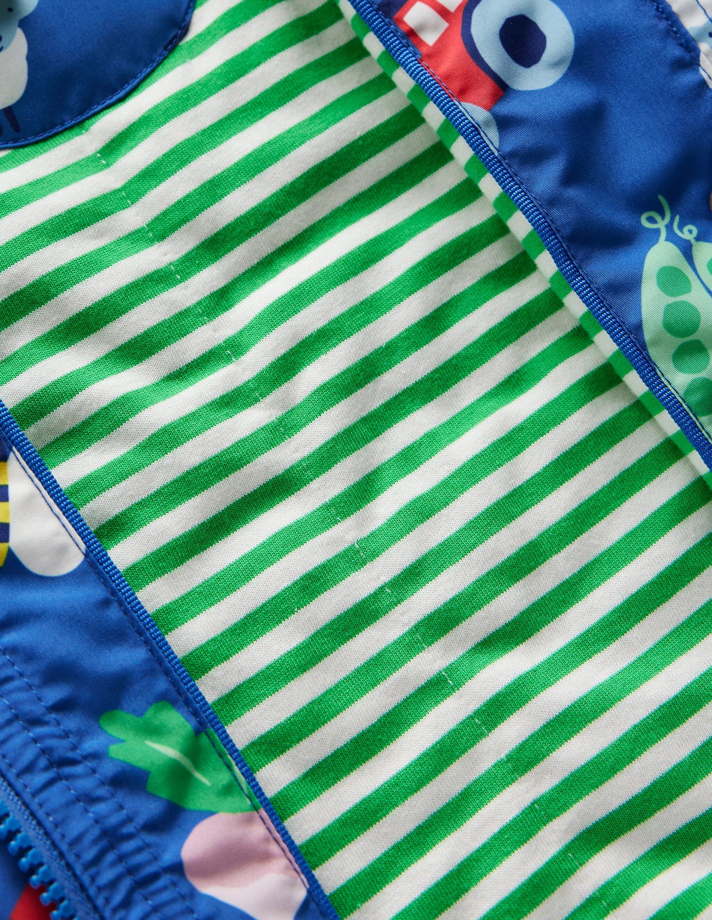 Bedruckte Regenjacke-Blau Regenbogen Farm