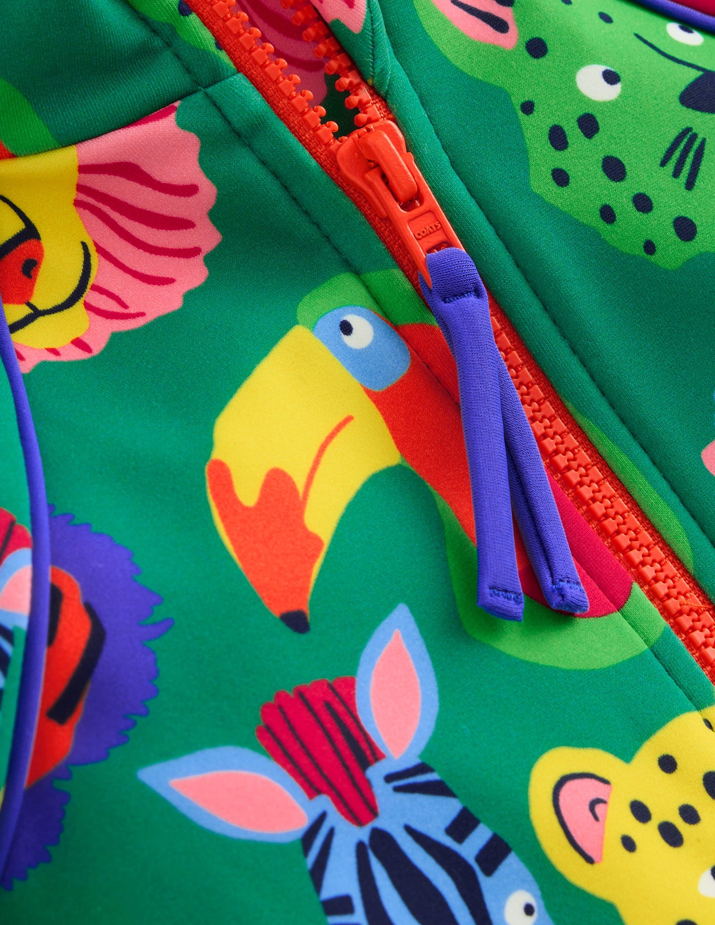 Lustiger Surfanzug mit Sonnenschutz-Bunt Tiergesichter