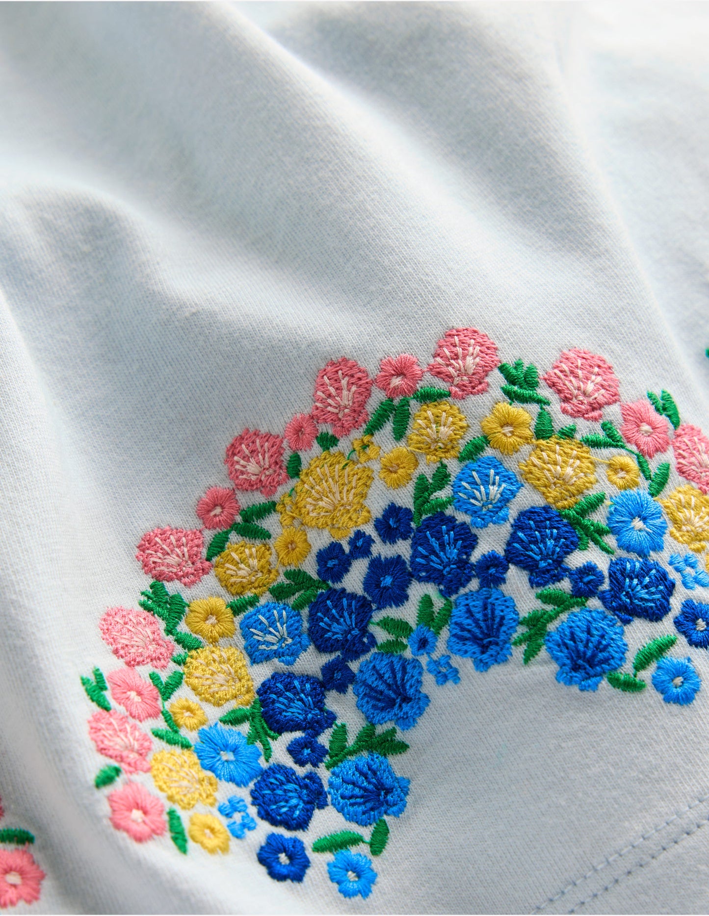 Robe en jersey à logo et manches volantées-Arc-en-ciel bleu