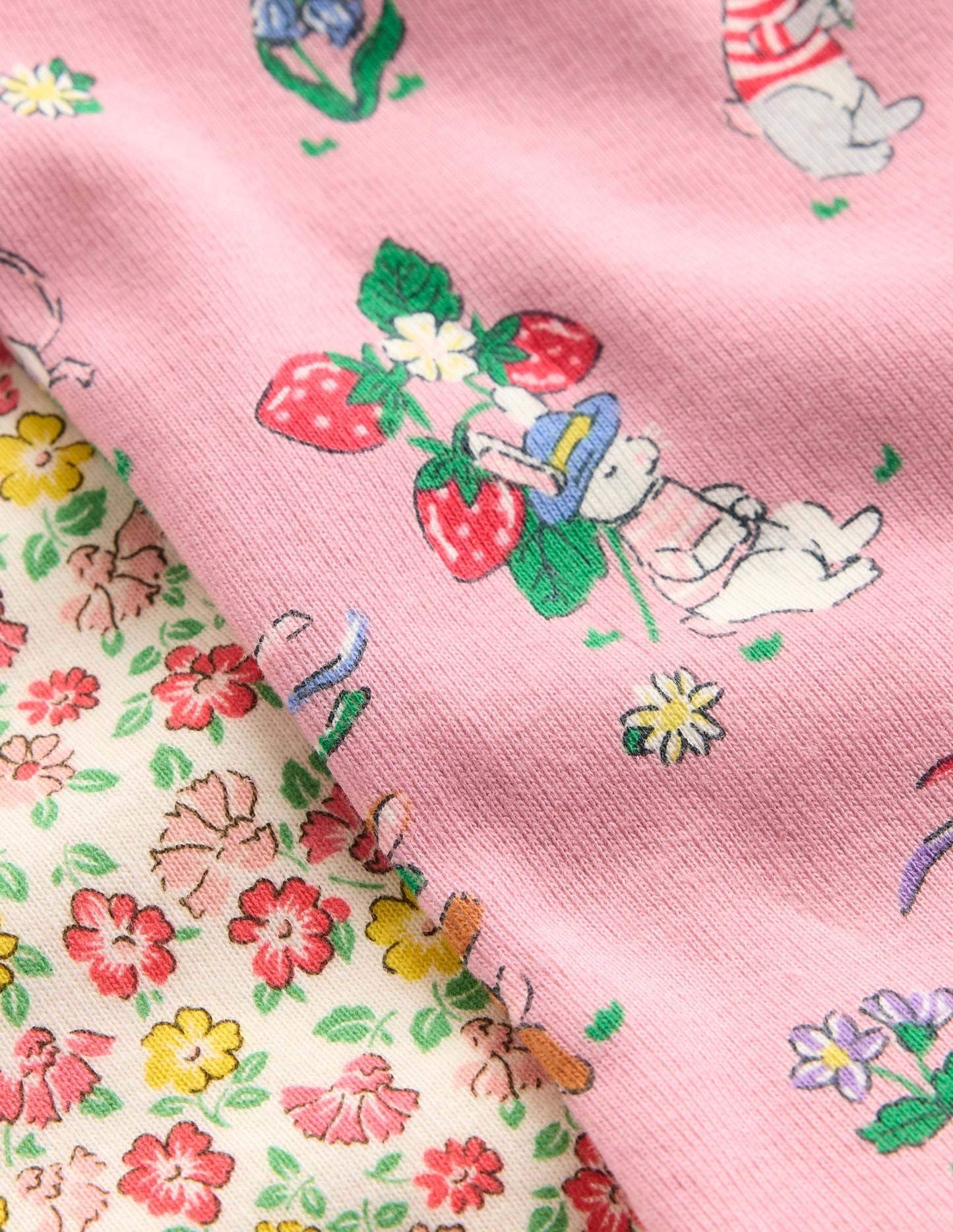 2 barboteuses courtes-Motif Summer Flowerbed multi
