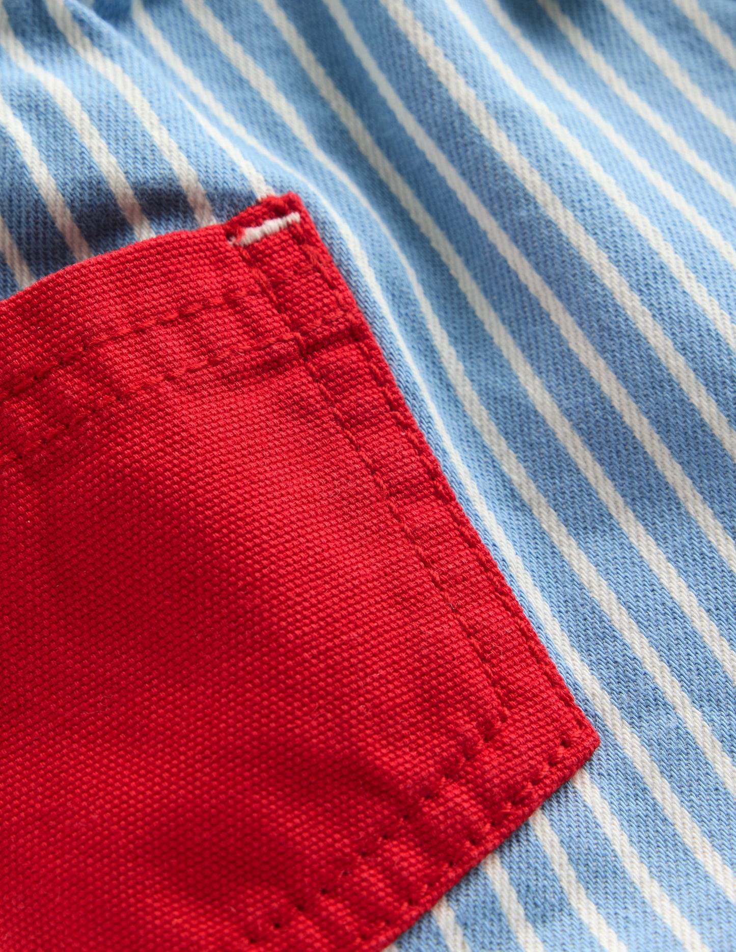 Gewebte Shorts mit Tasche-Blau mit Streifen