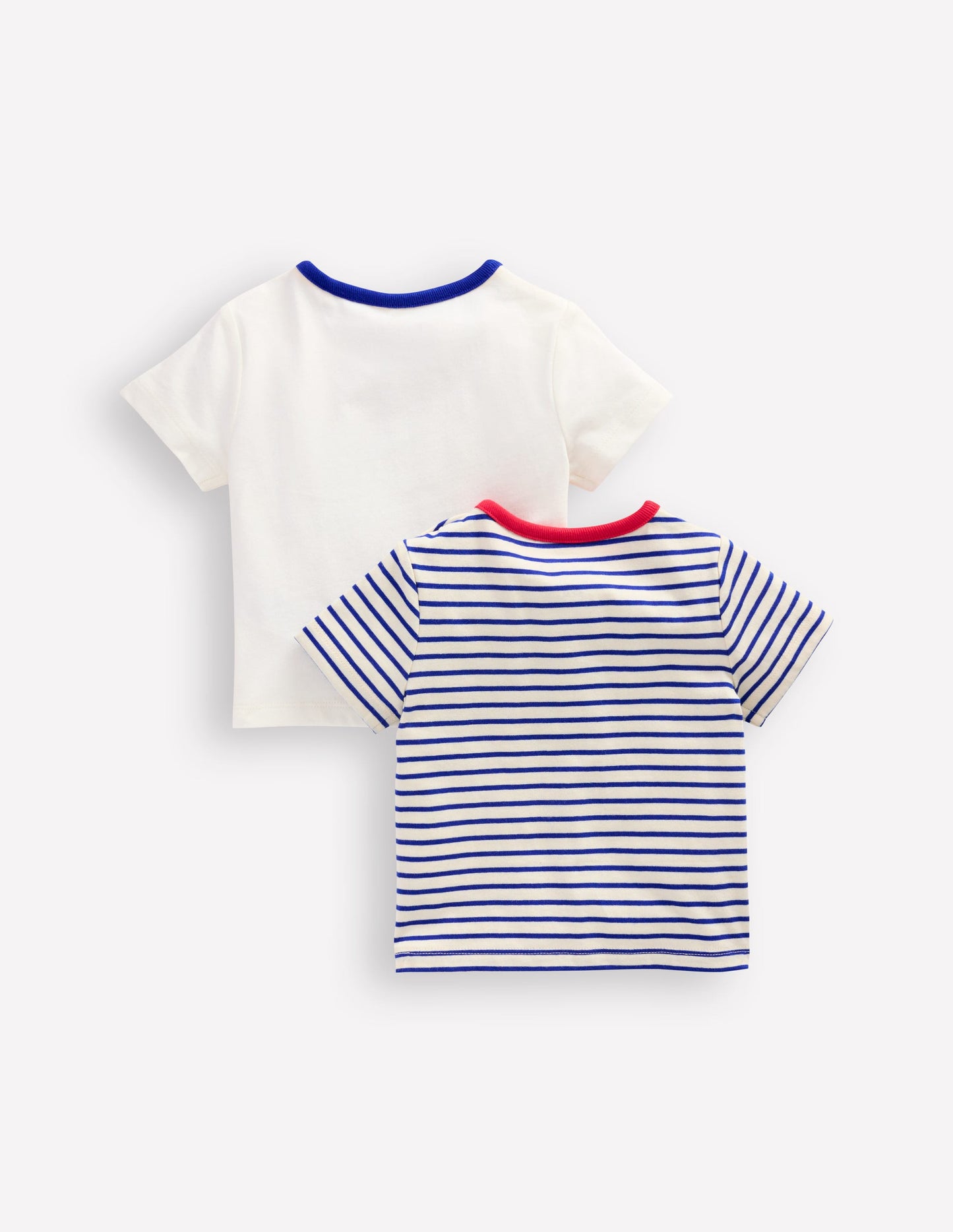 T-Shirts im Doppelpack-Naturweiß Streifen Doppelpack