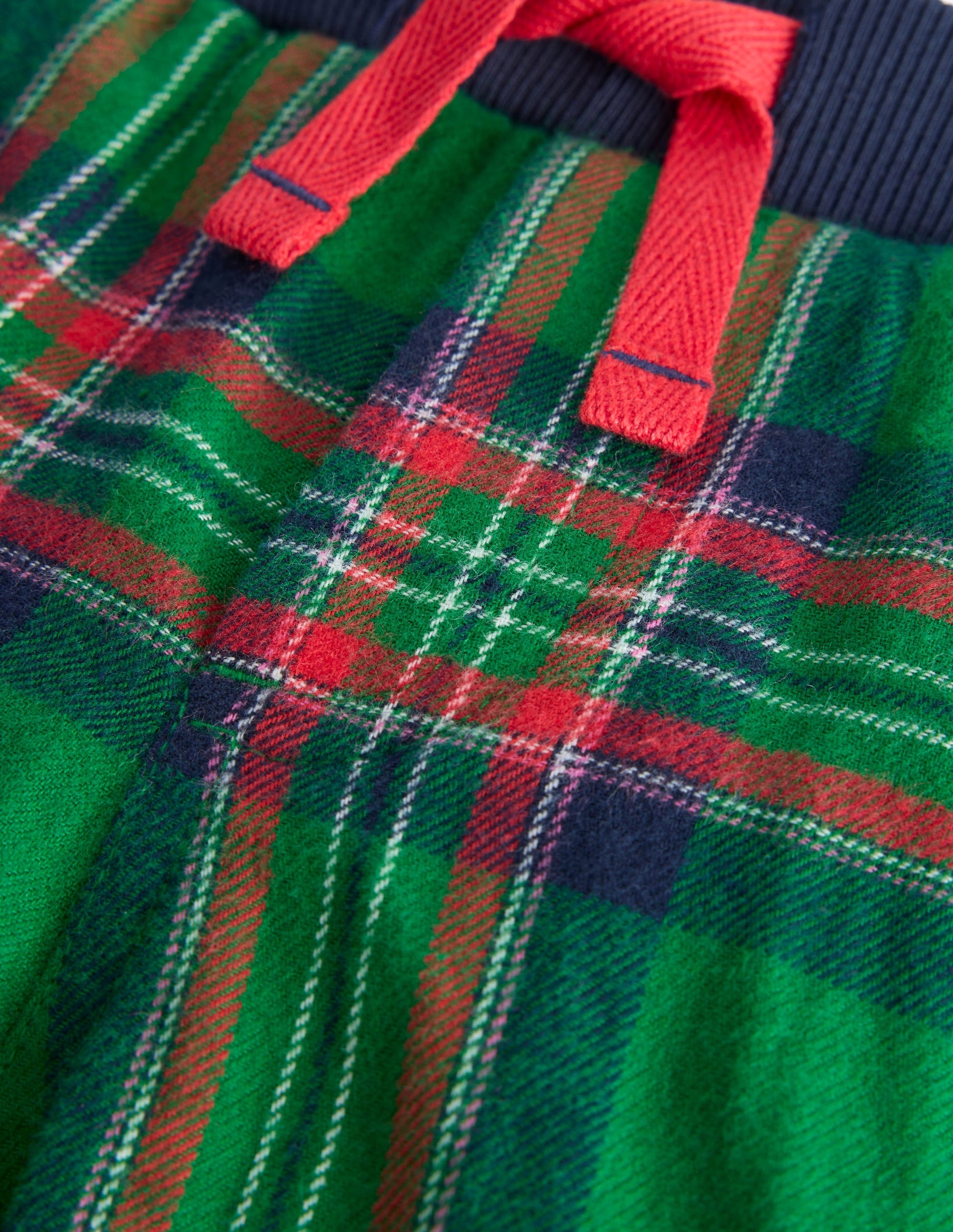 Kuschelige, gefütterte Hose-Grün Kariert-3