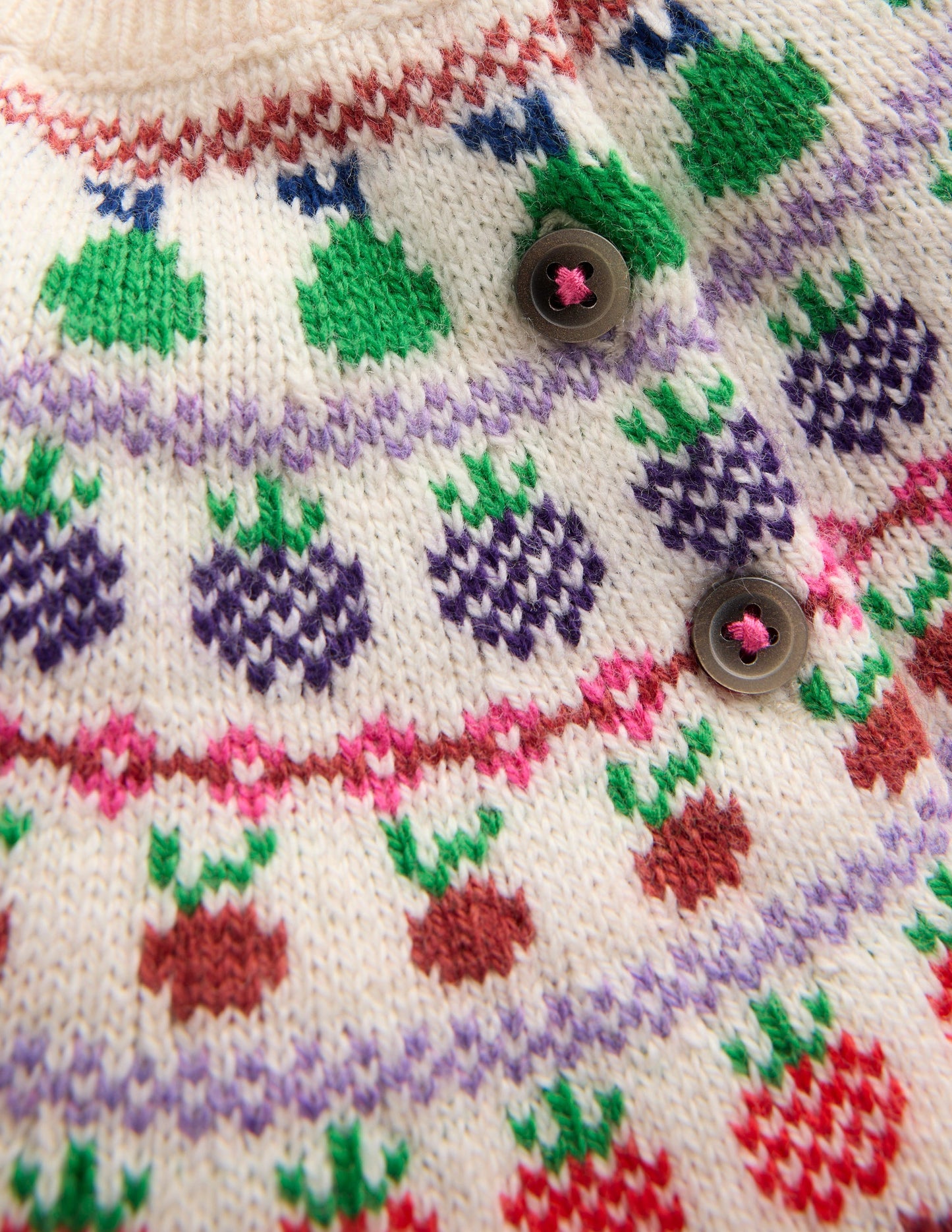 Cardigan Edie à motif jacquard-Fruit multi