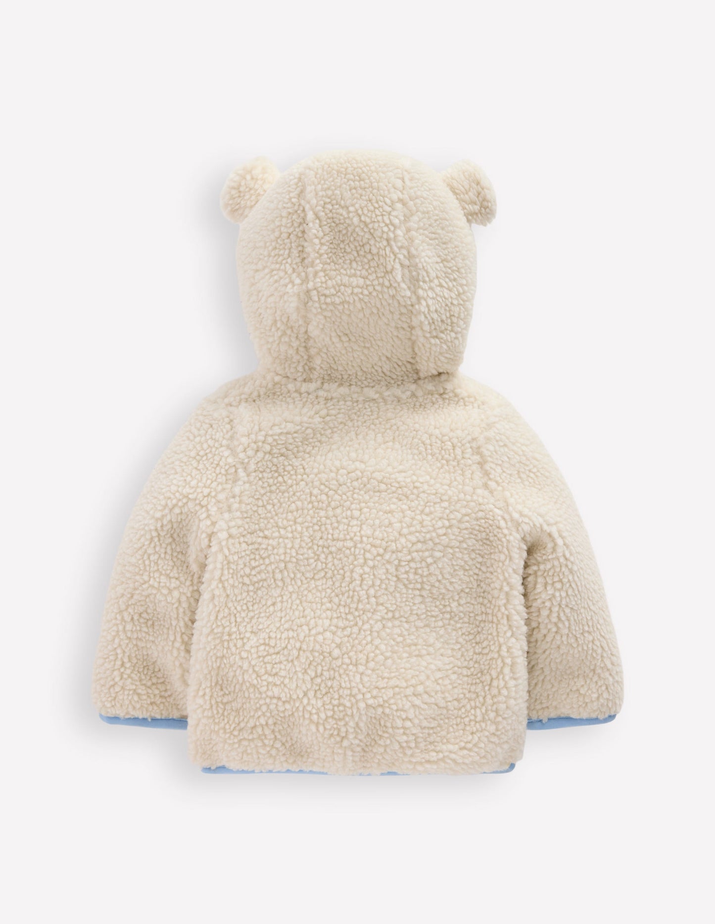 Teddyfell-Fleecejacke für Mädchen-Haferbeige Bären
