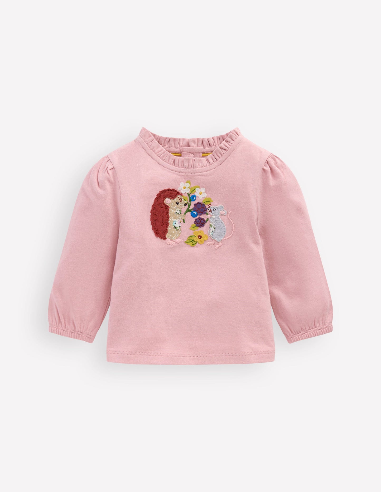 T-shirt à appliqué-Motif Seasonal Animals rose vintage