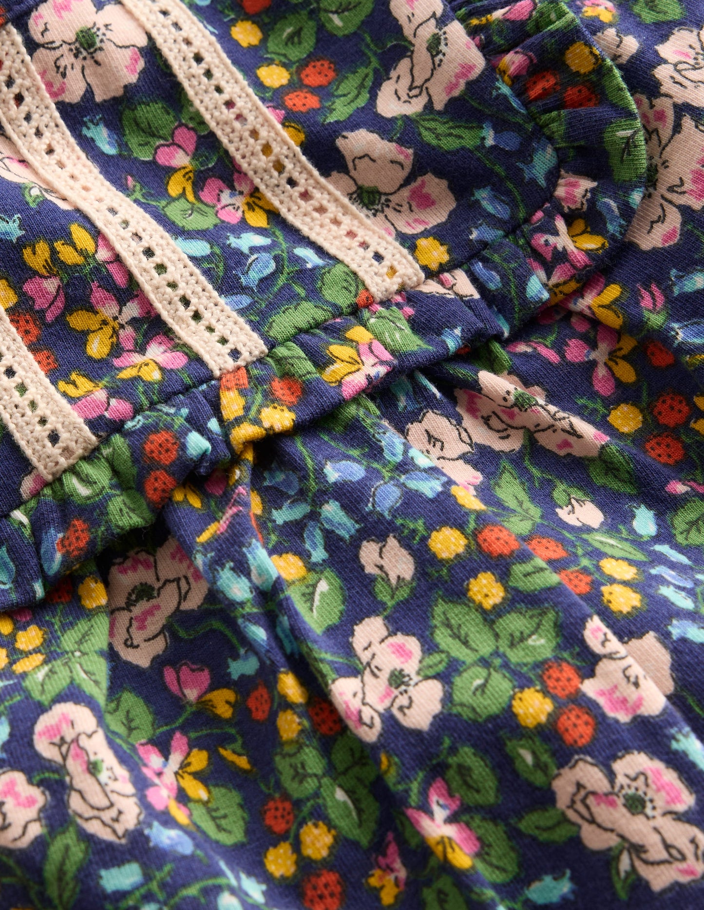Jersey-Set-Dämmerlicht Beere Blumenmuster