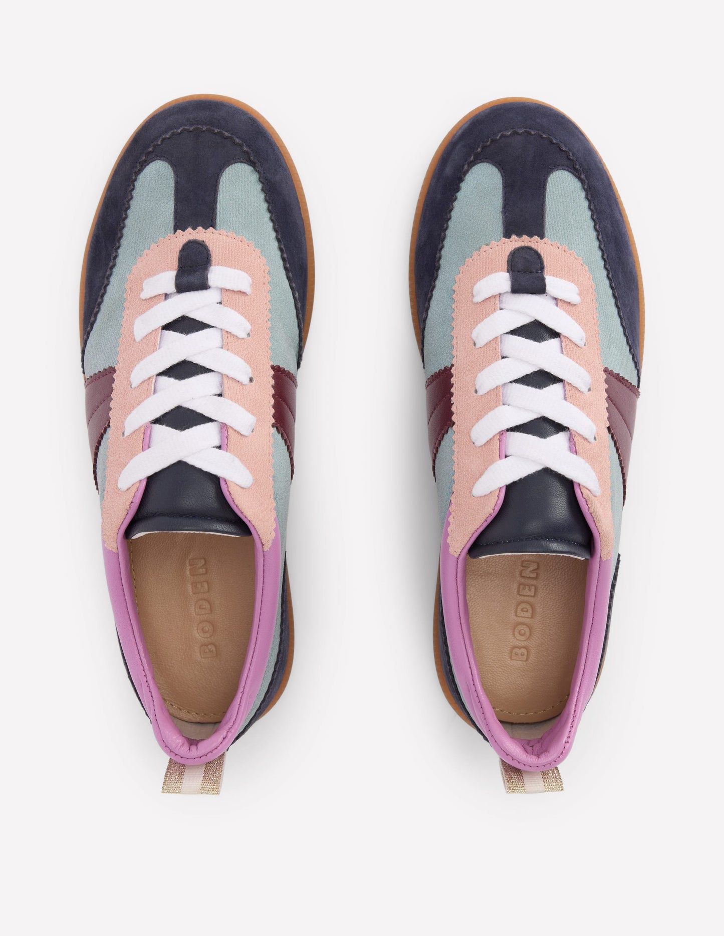 Erin Retro-Tennisschuhe-Cord Blockfarben