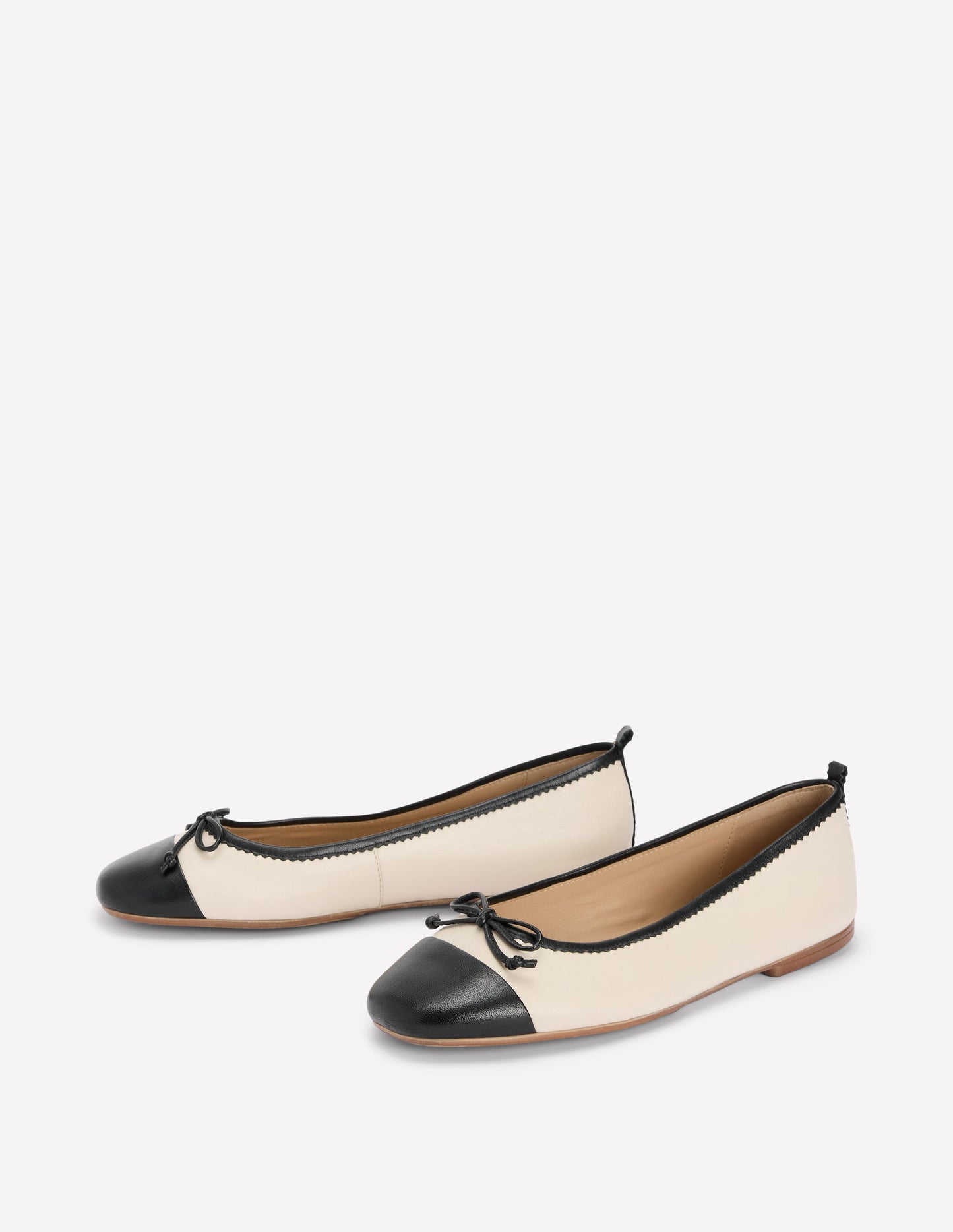Kitty Ballerinas mit flexibler Sohle-Beige/Schwarz