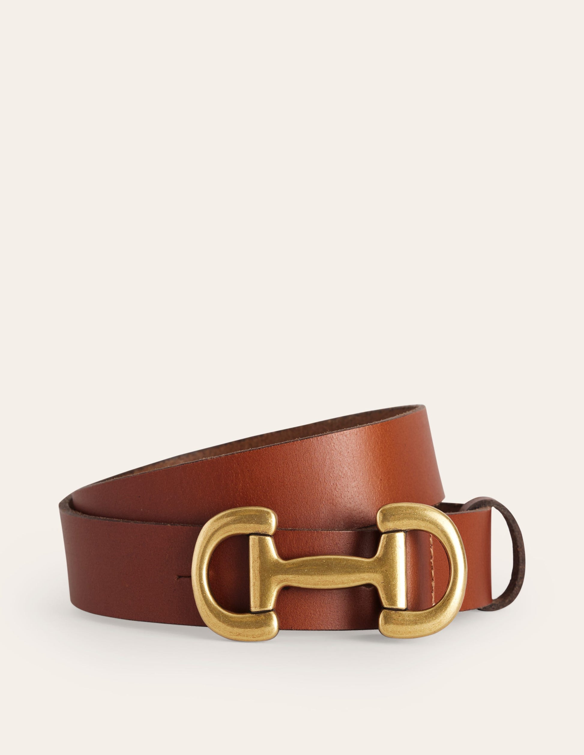 Ceinture Iris à mors en cuir-Fauve-2