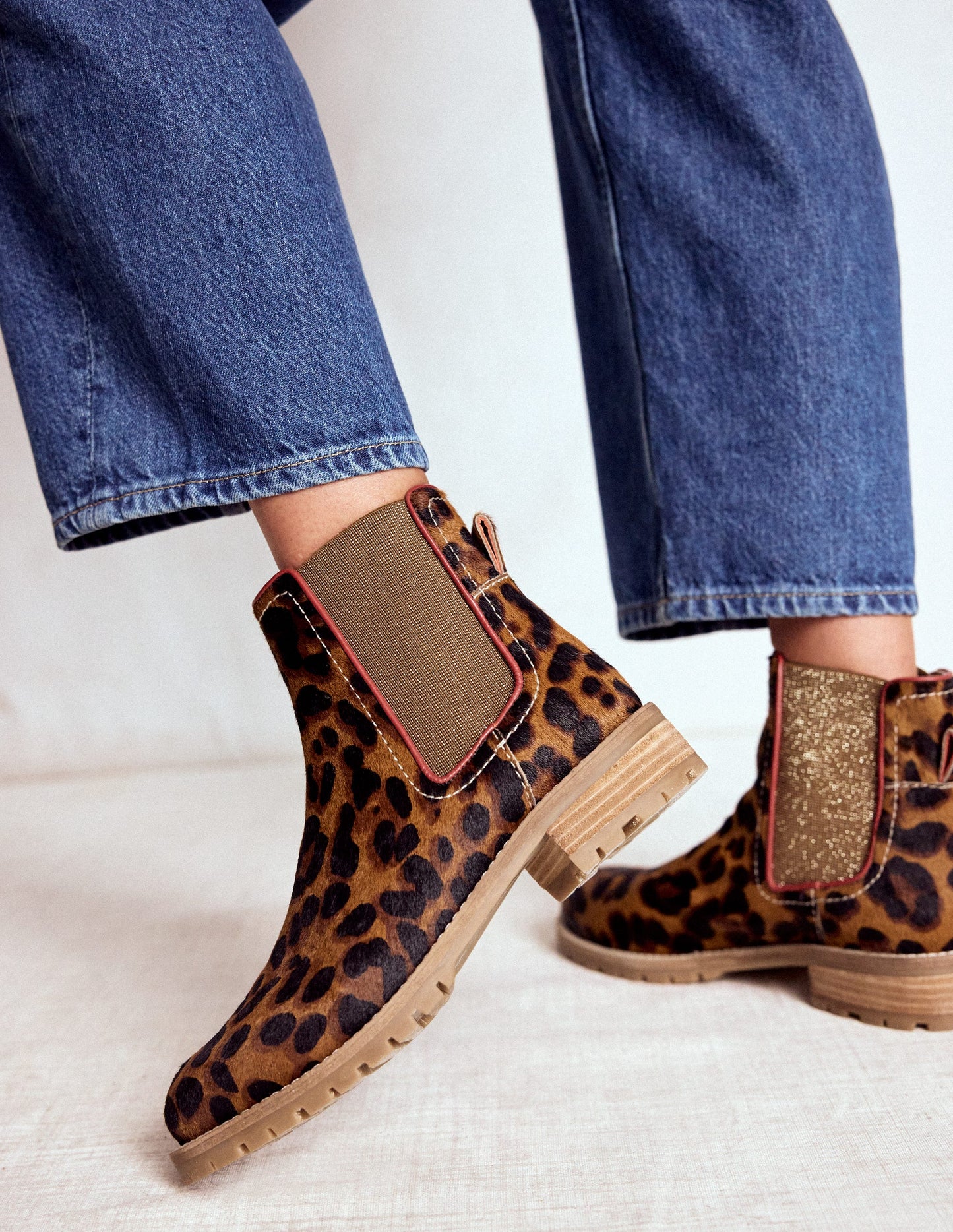 Freya Chelsea-Stiefel-Mohair, Leopardenmuster