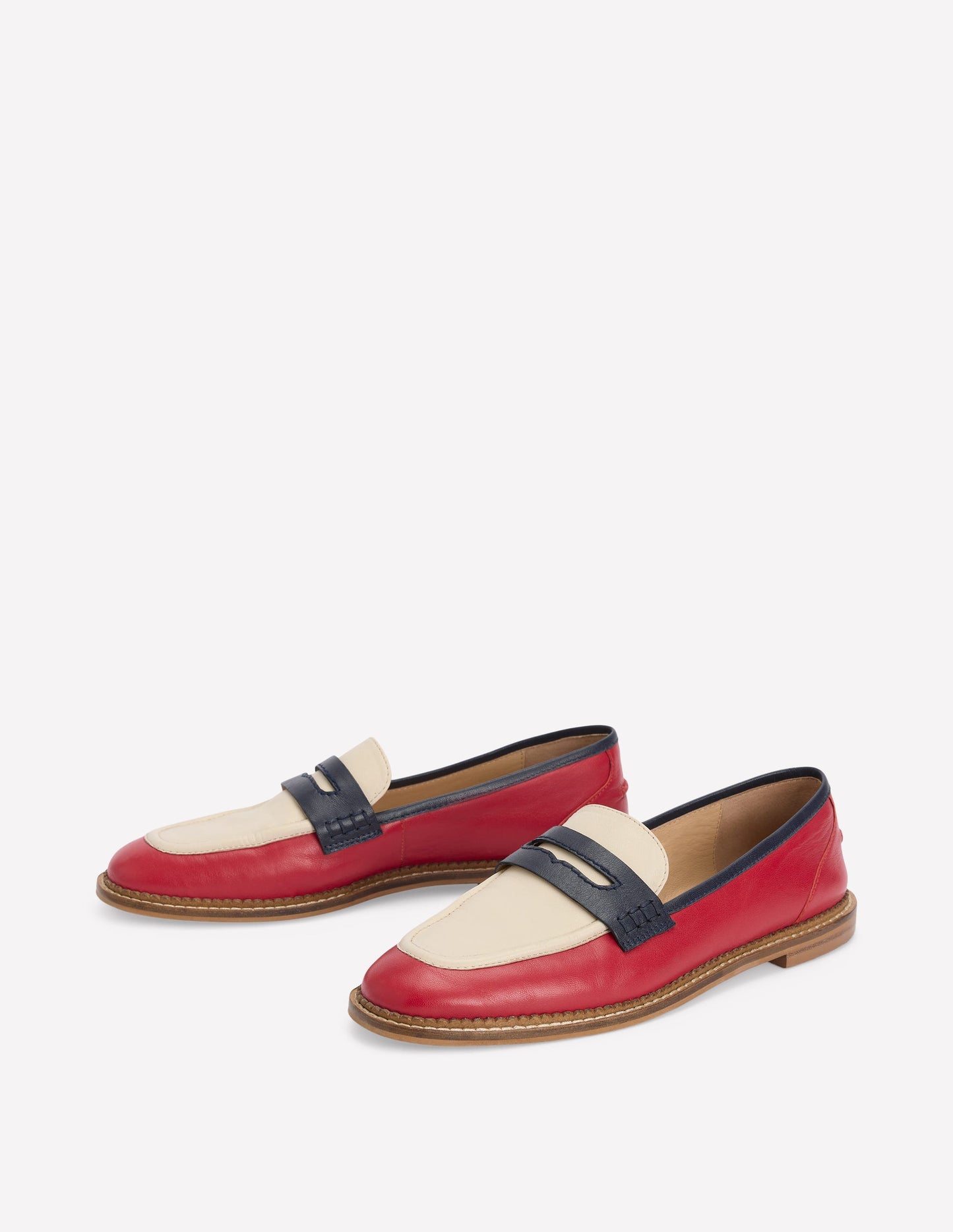 Nya Pennyloafer-Briefkastenrot/Marineblau