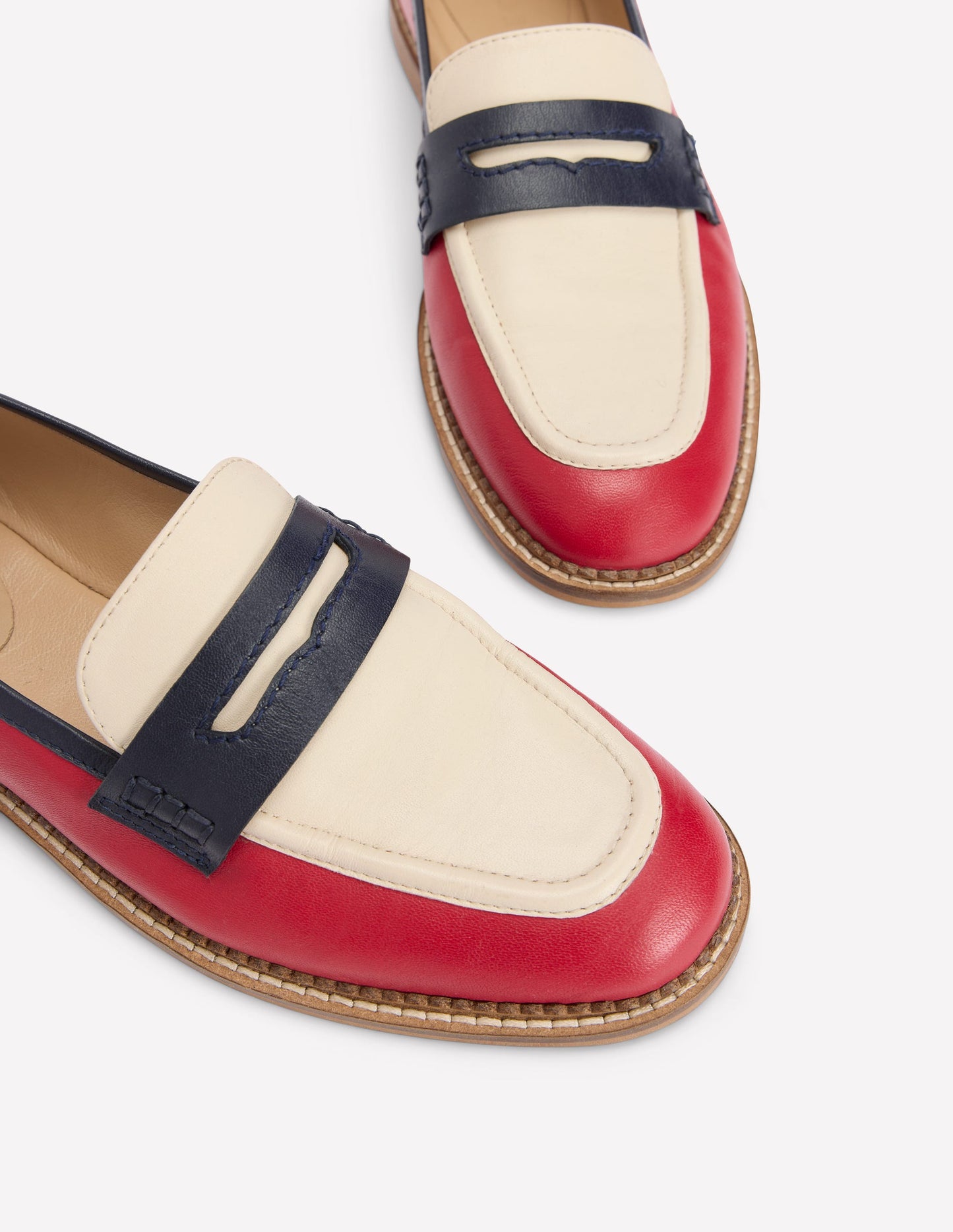 Nya Pennyloafer-Briefkastenrot/Marineblau