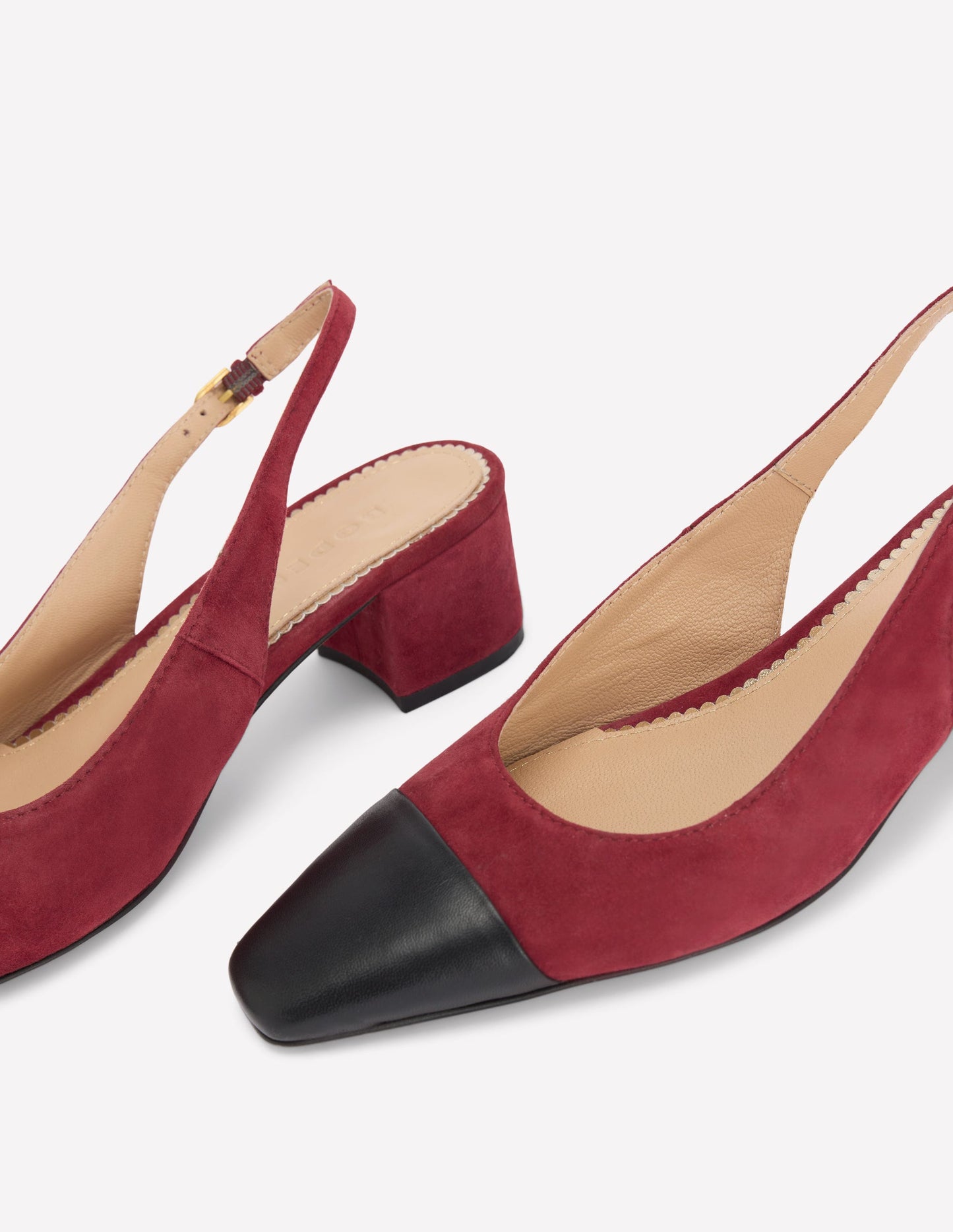Ailsa Slingbacks mit Blockabsatz-Oxblood