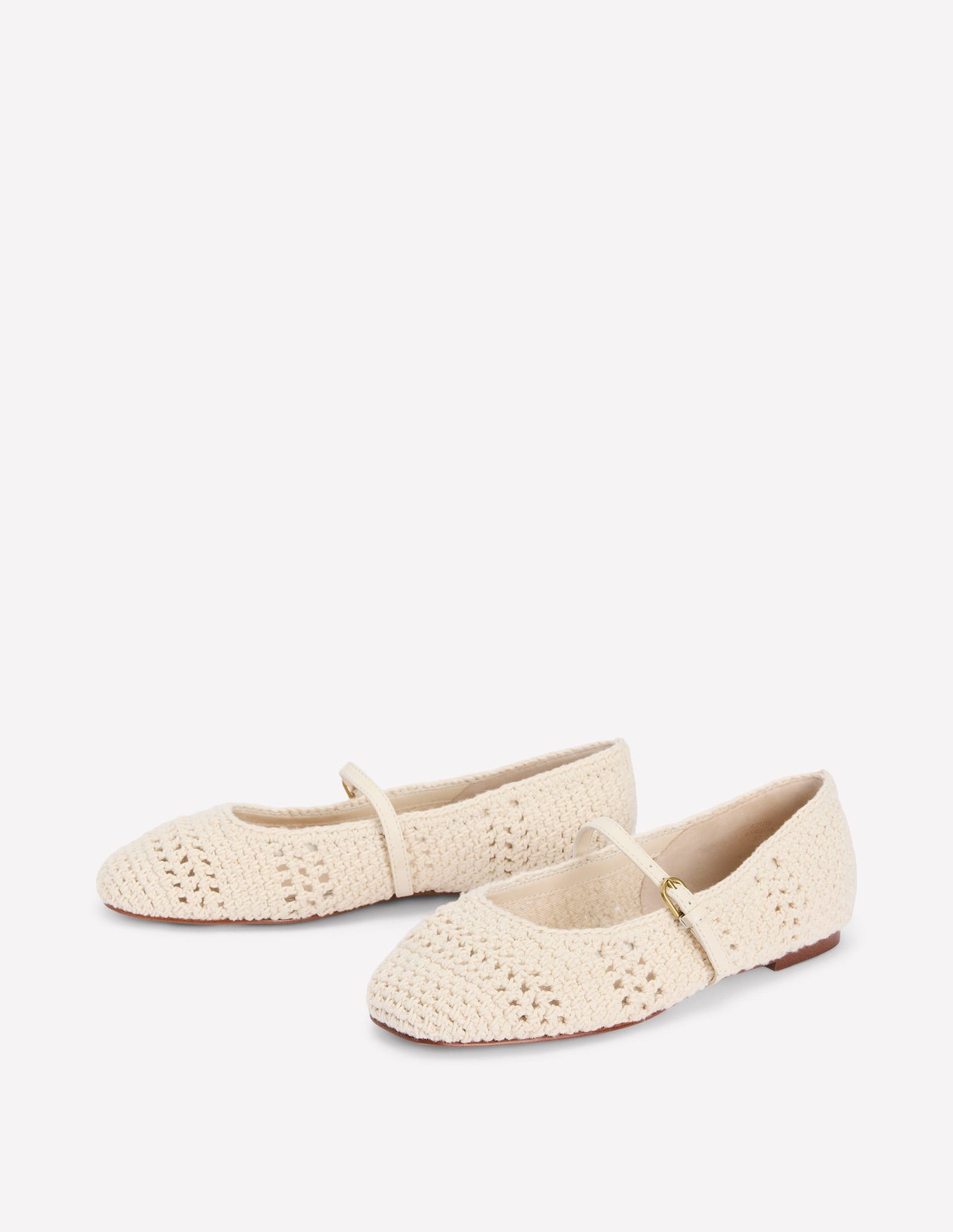 Flache Mary Janes im Häkeldesign-Aristocratic Blue
