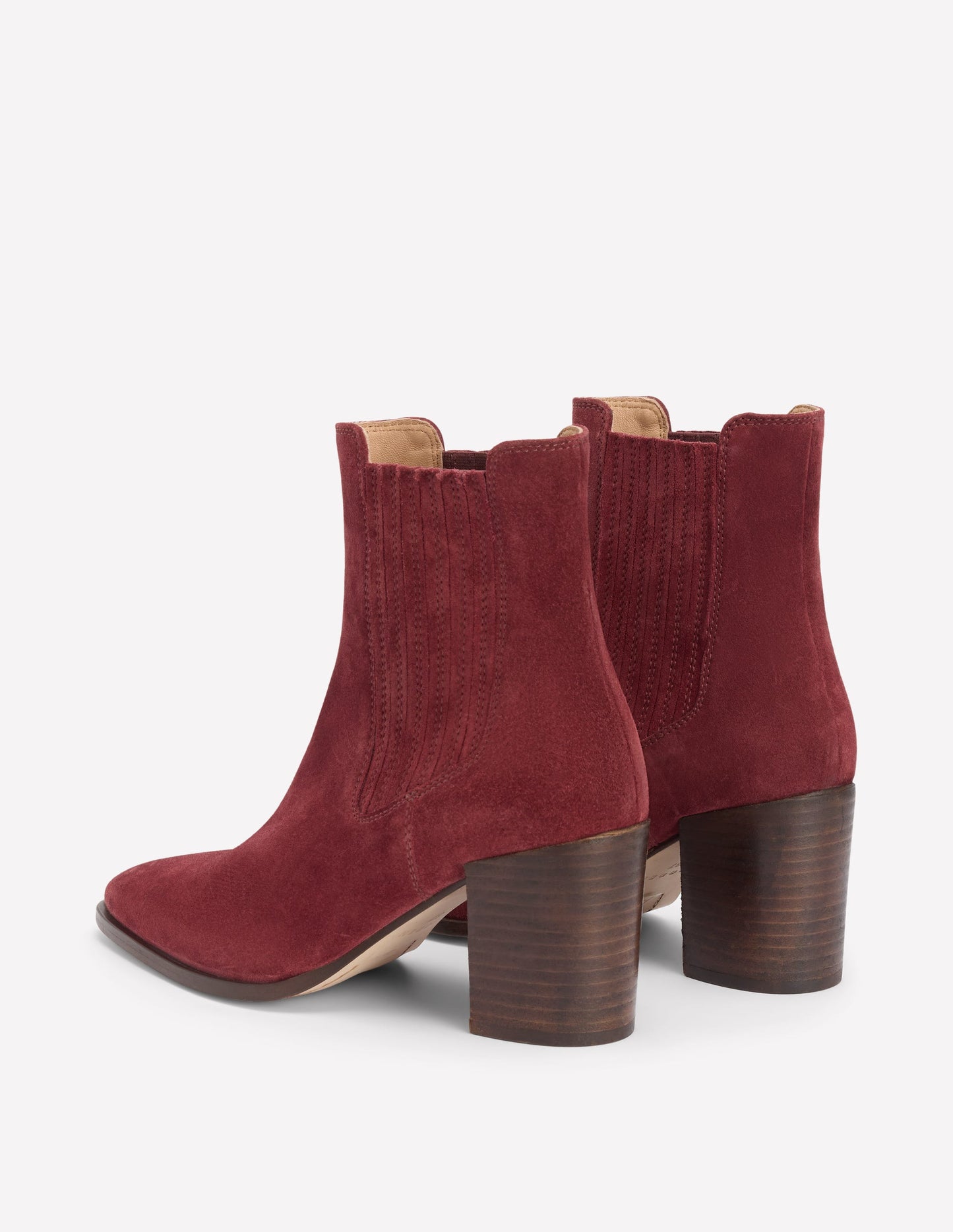 Legere Stiefeletten mit spitzer Zehenpartie-Oxblood