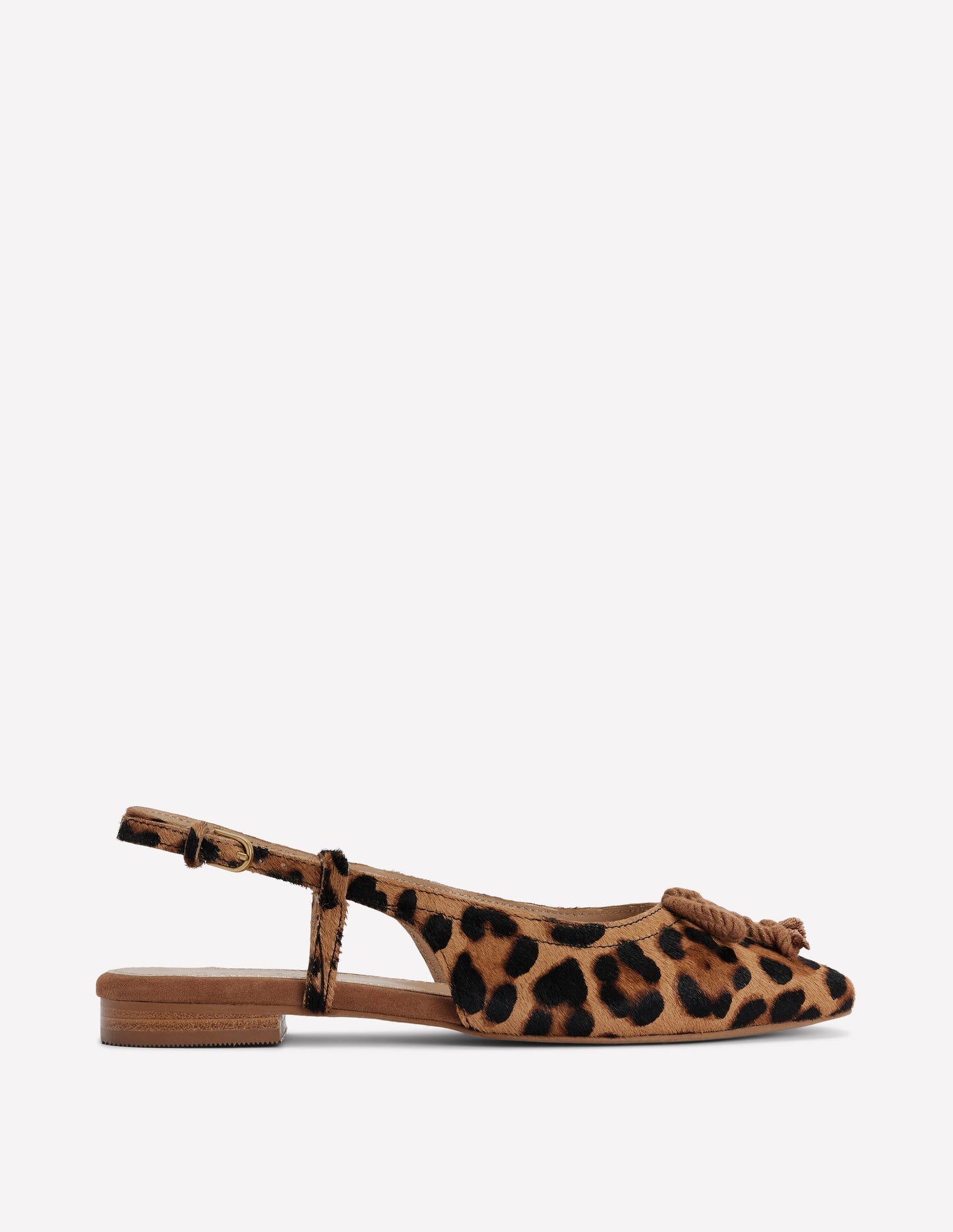 Flache Slingback-Sandalen-Klassisches Leopardenmuster