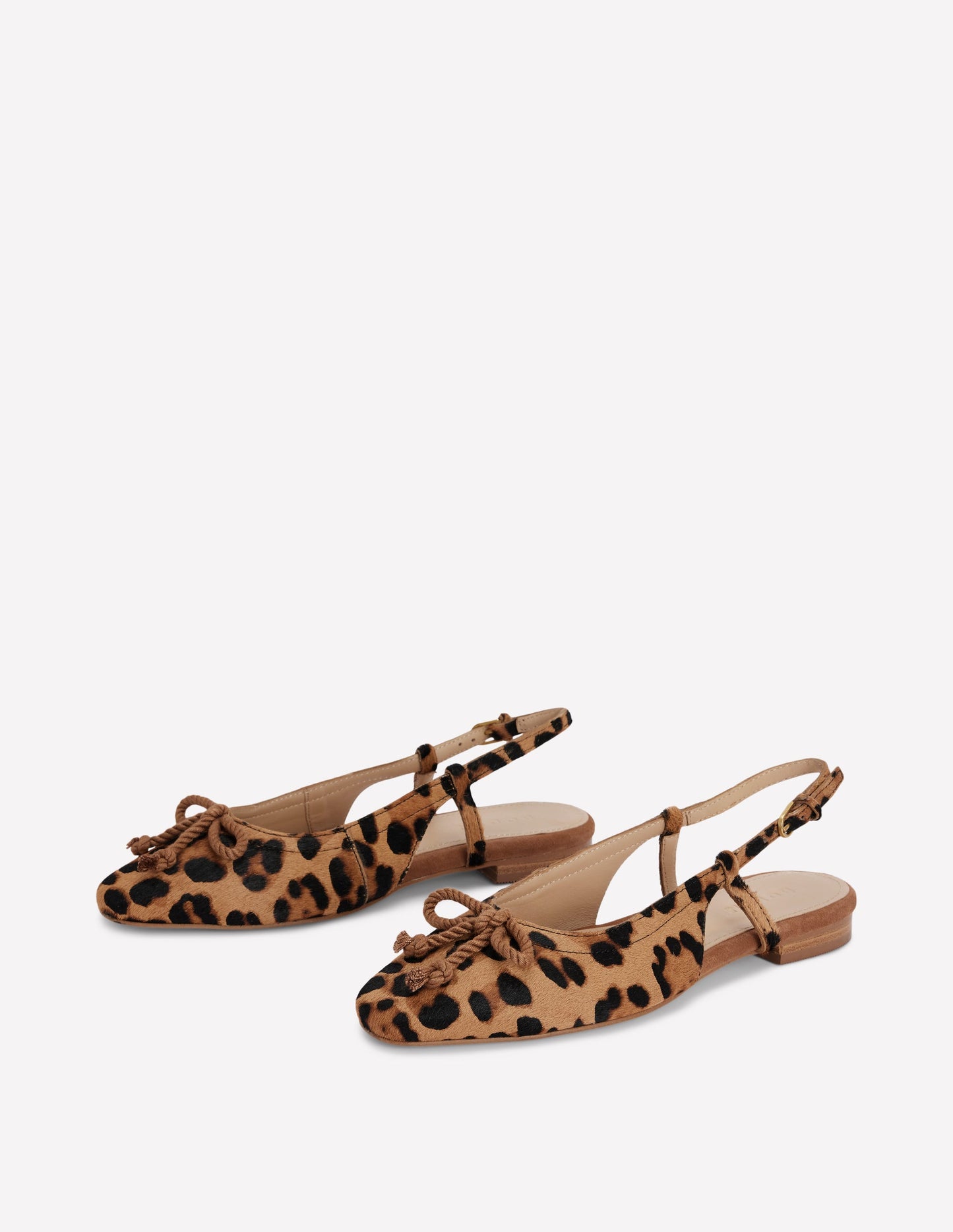 Flache Slingback-Sandalen-Klassisches Leopardenmuster