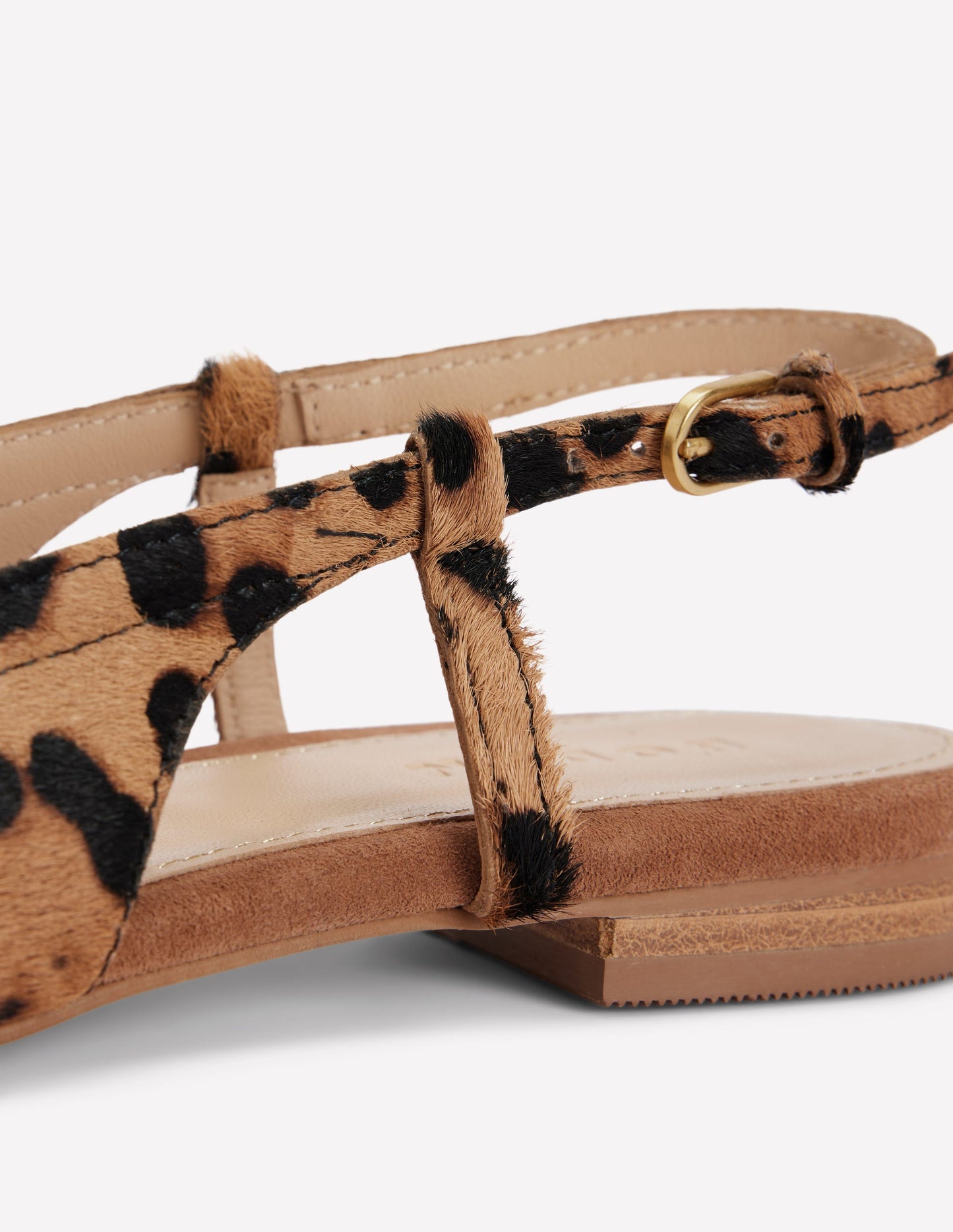 Flache Slingback-Sandalen-Klassisches Leopardenmuster