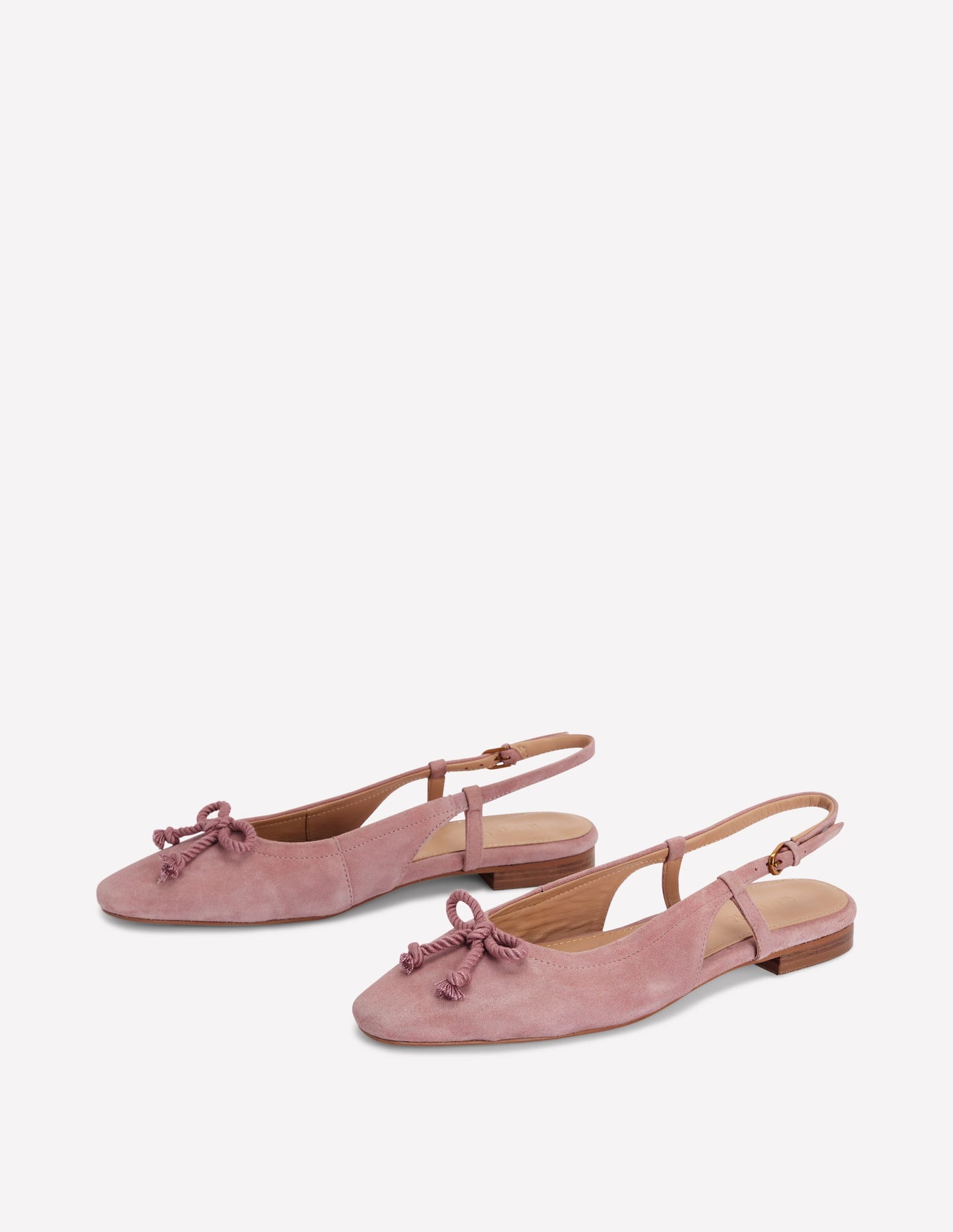 Flache Slingback-Sandalen-Rosé