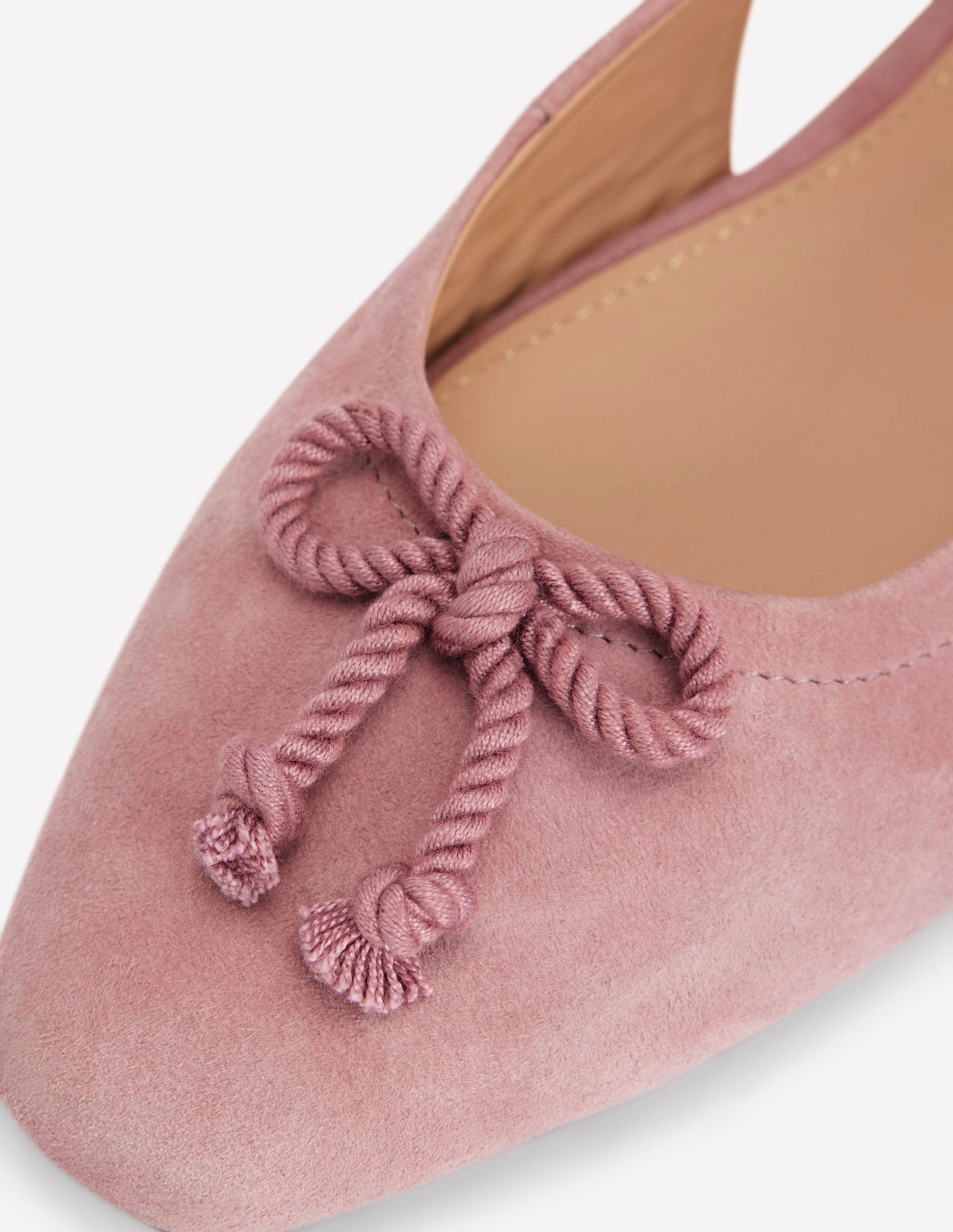 Flache Slingback-Sandalen-Rosé