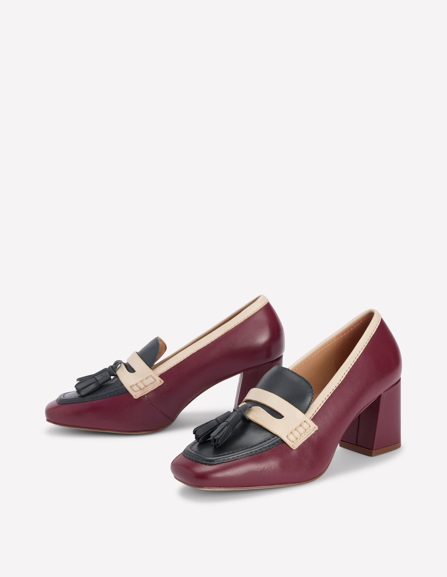 Sol Pennyloafer mit Blockabsatz-Oxblood