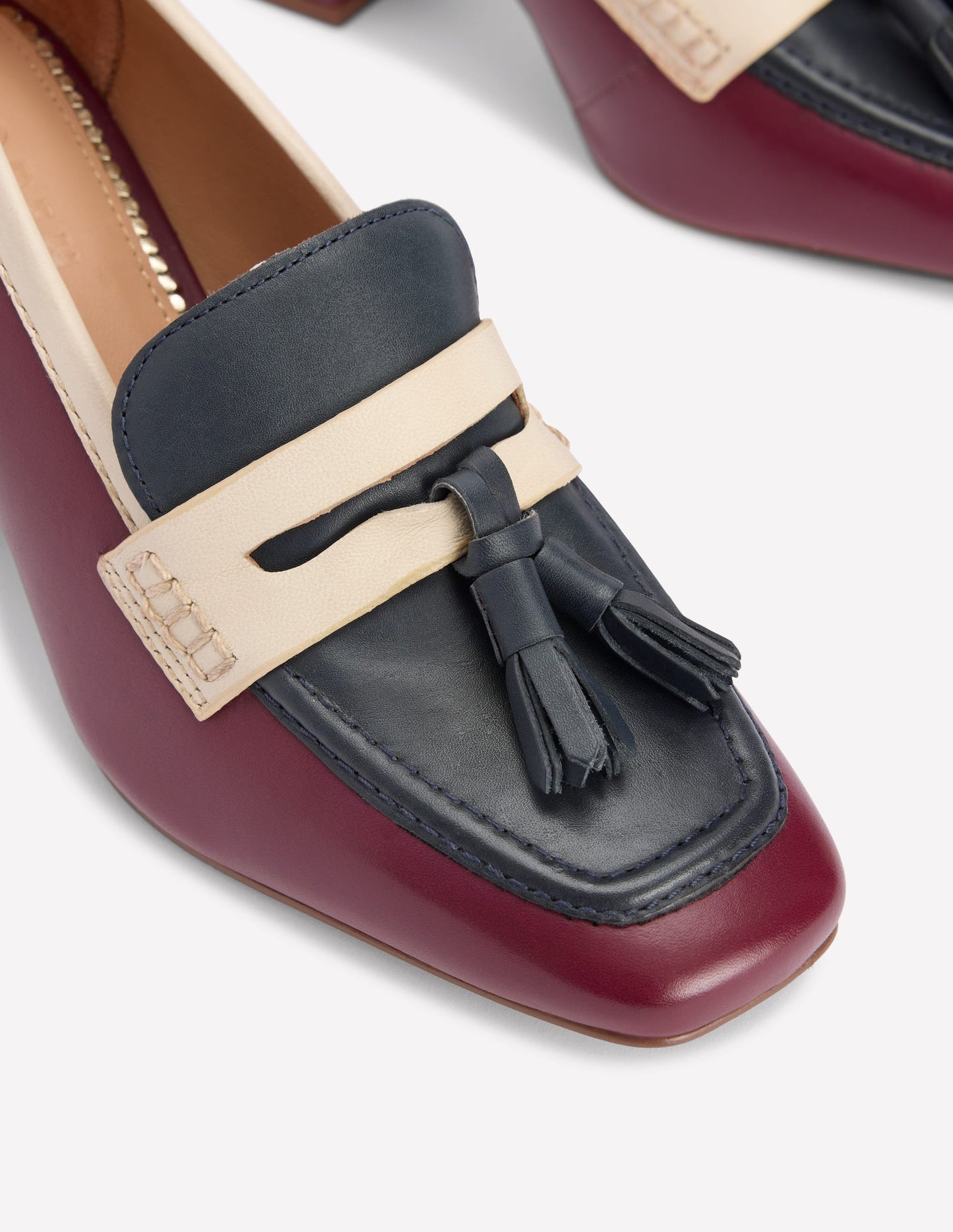 Sol Pennyloafer mit Blockabsatz-Oxblood