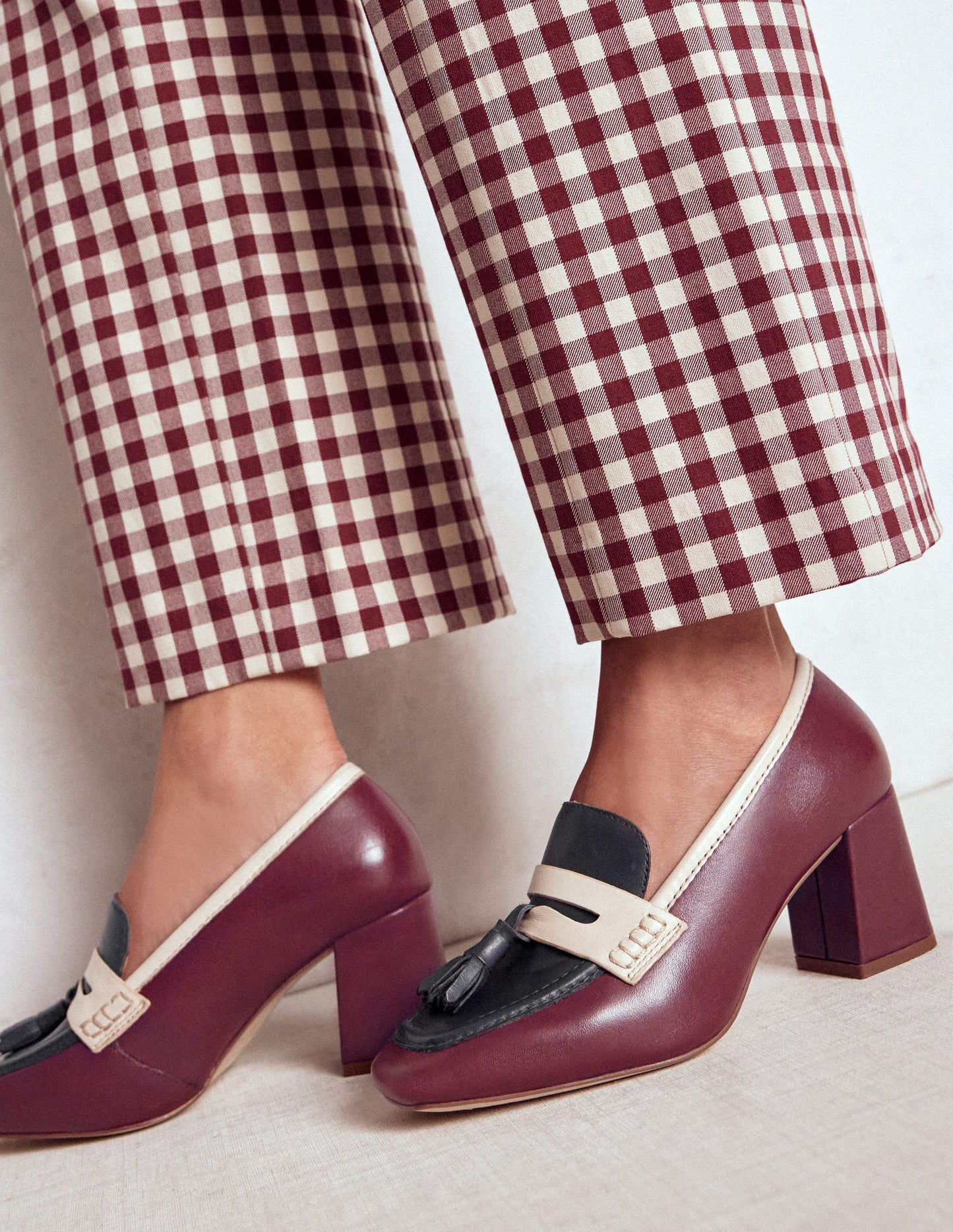 Sol Pennyloafer mit Blockabsatz-Oxblood