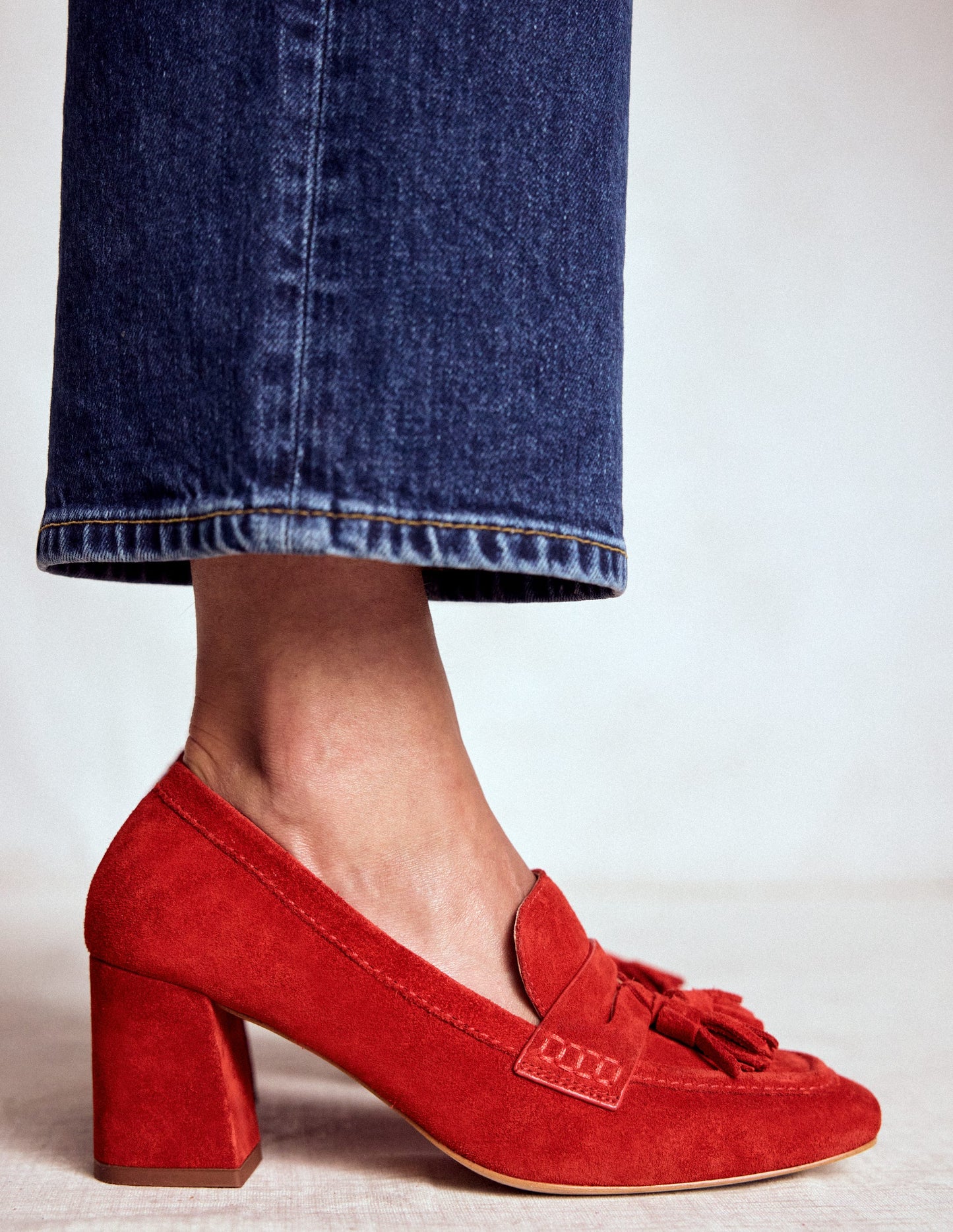 Sol Pennyloafer mit Blockabsatz-ROT