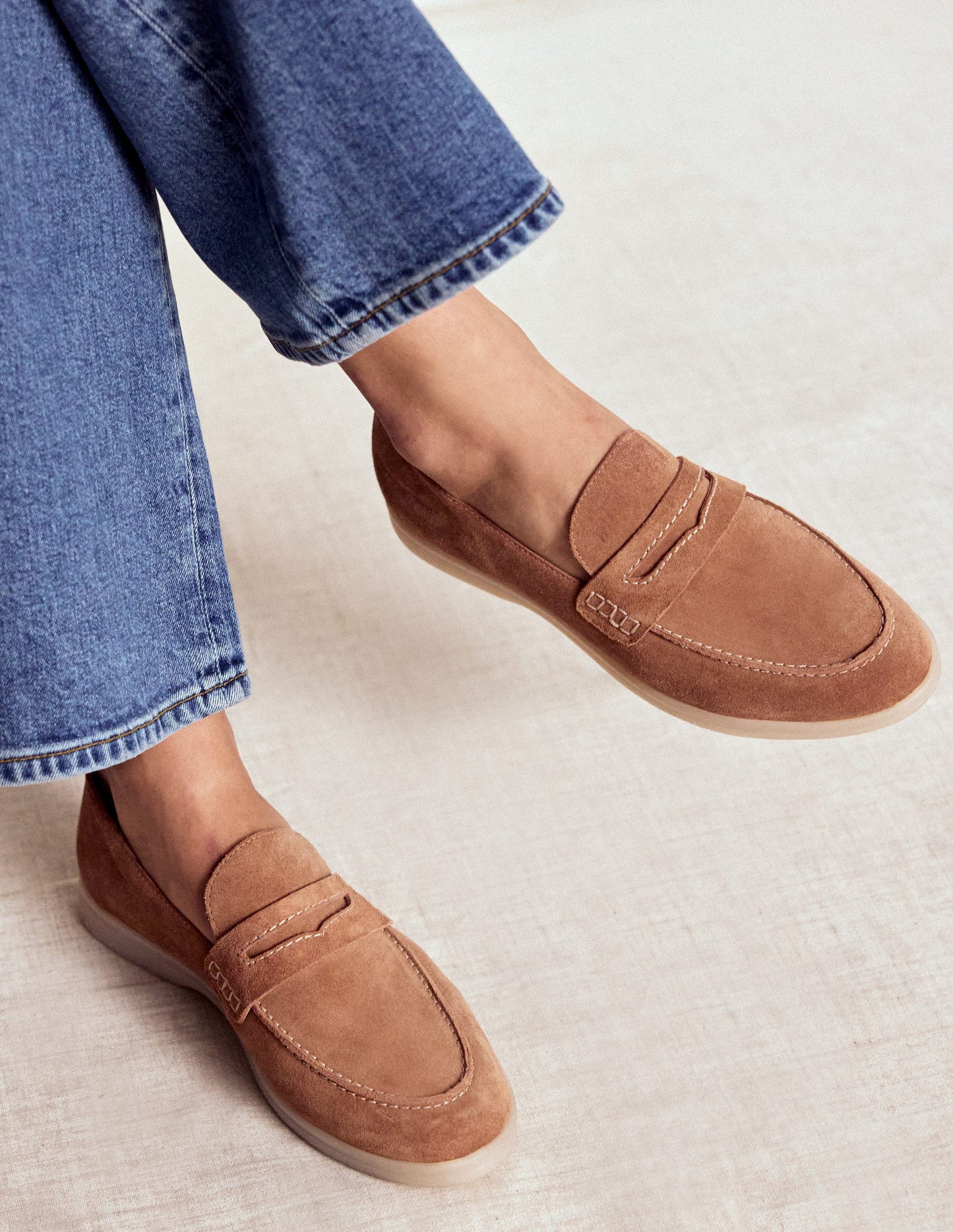 Leichte, weiche Loafer-Hellbraun
