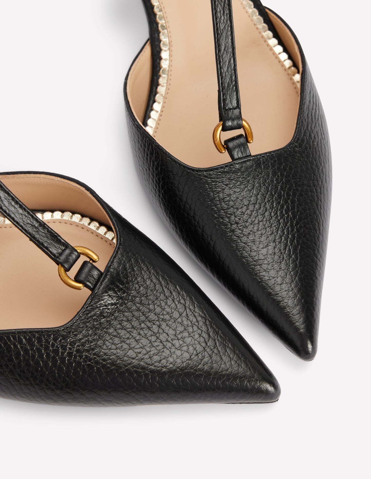Spitze Absatzschuhe mit T-Steg-Schwarz