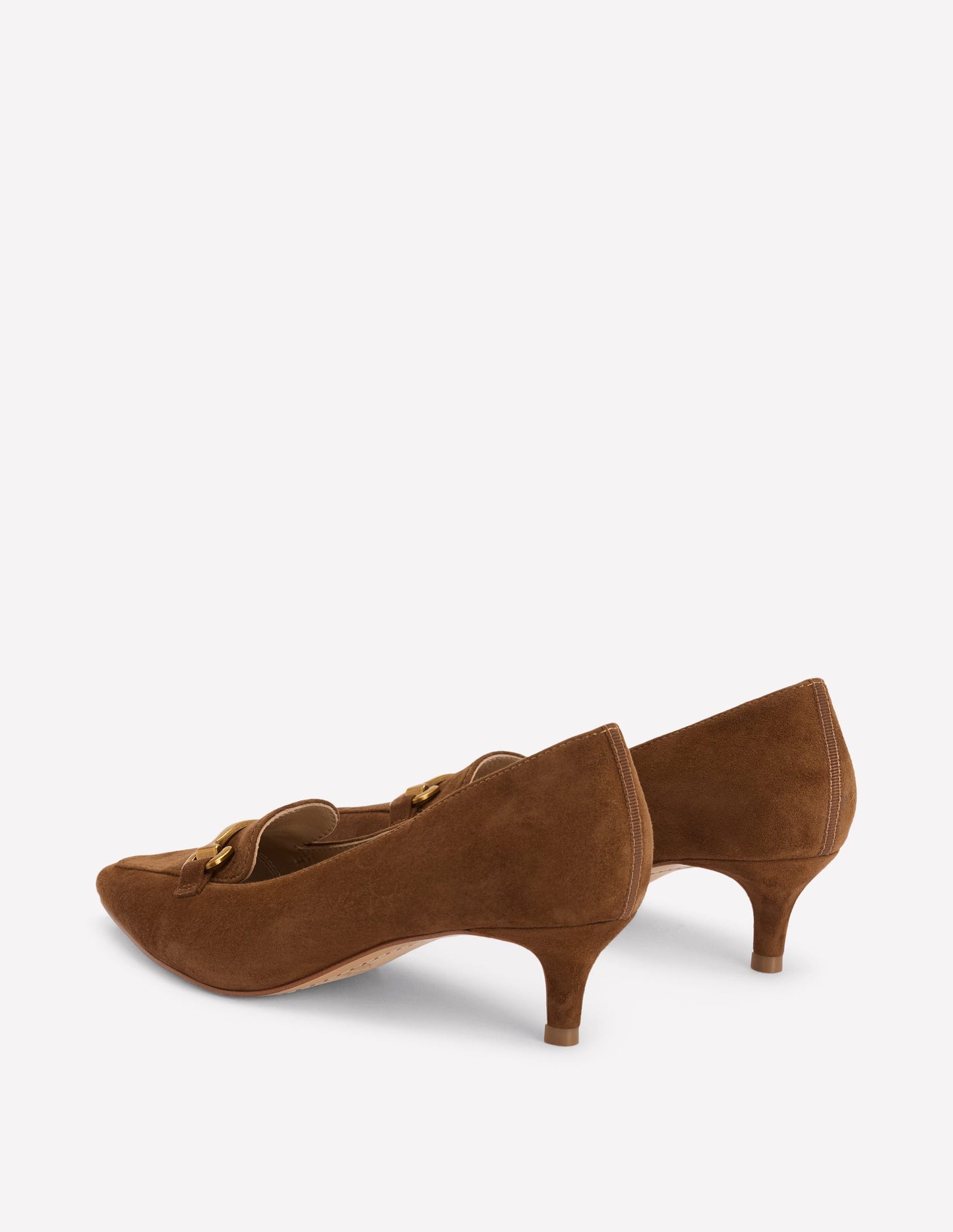Iris Spitze Loafer mit Absatz und Trensendetail-Raue Umbra