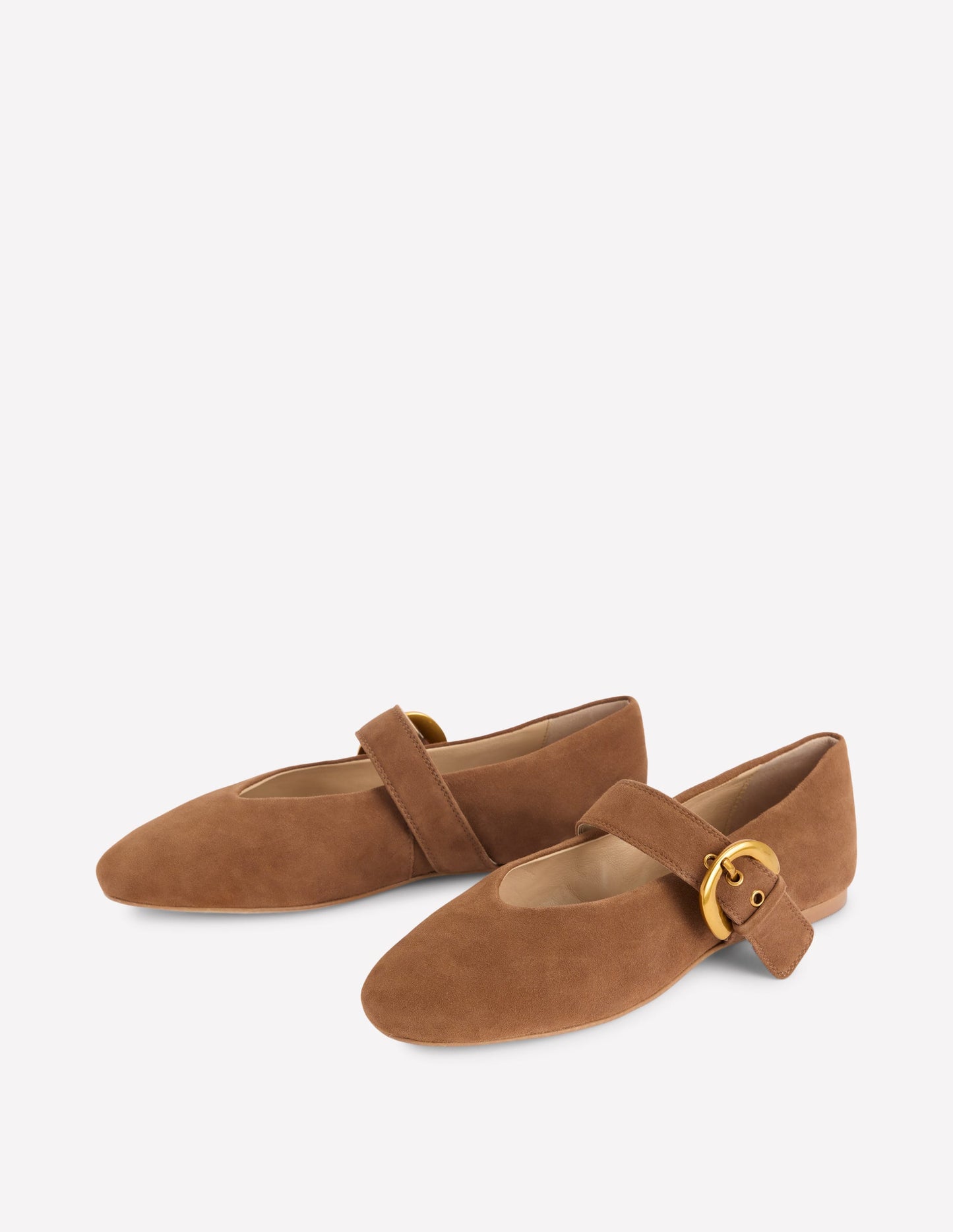 Kylie Flache Mary Janes mit Schnalle-Raue Umbra