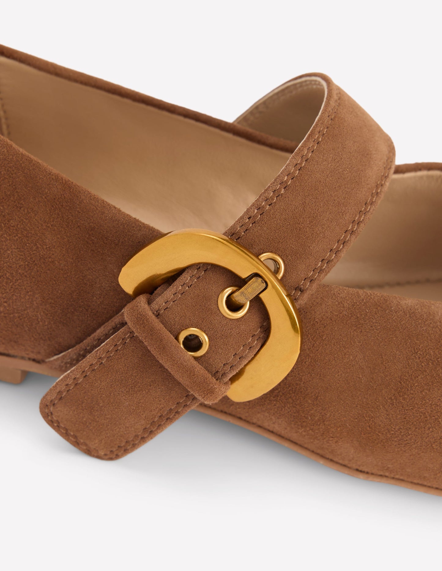Kylie Flache Mary Janes mit Schnalle-Raue Umbra