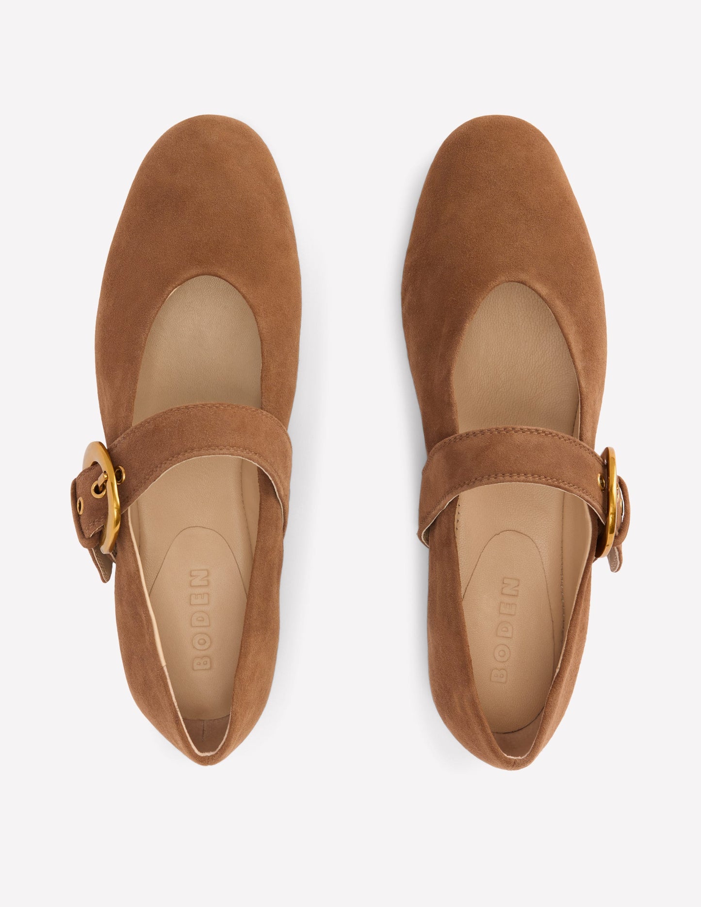 Kylie Flache Mary Janes mit Schnalle-Raue Umbra