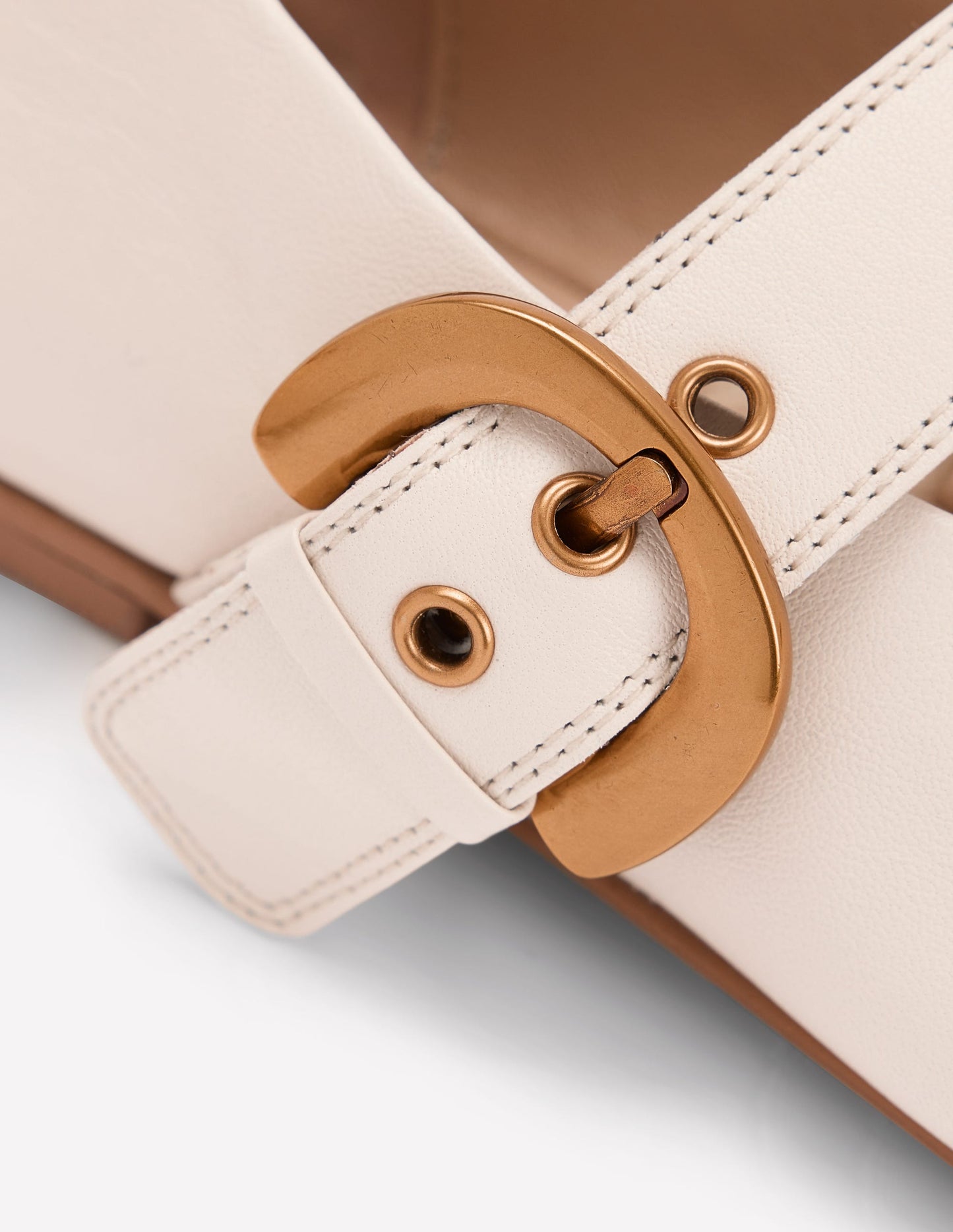 Kylie Flache Mary Janes mit Schnalle-Beige