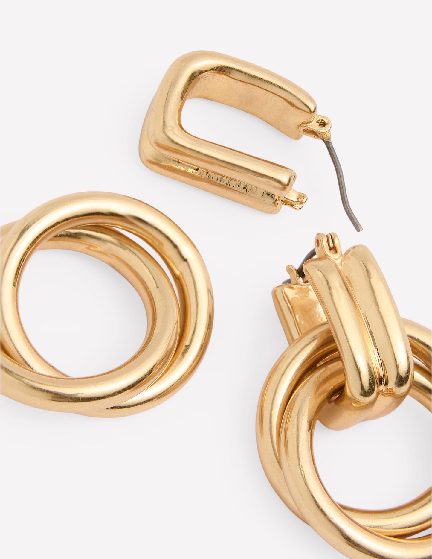 Ohrringe mit zwei Gliedern-Goldfarbe