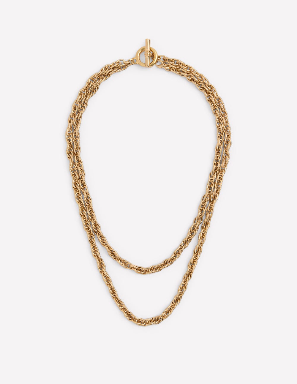 Halskette mit eingedrehten Gliedern im Vintage-Look-Antikes Messing