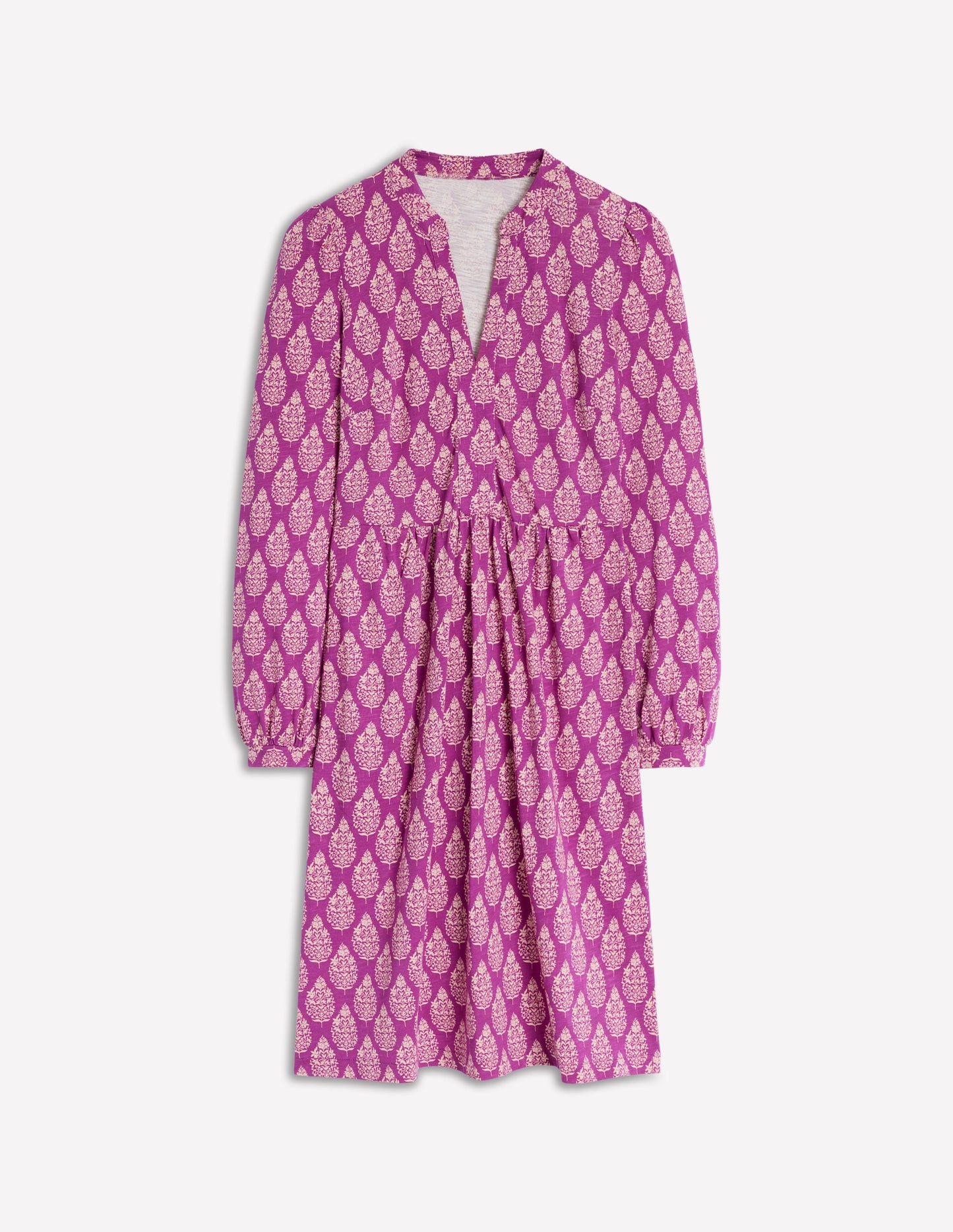 Robe décontractée Naomi en jersey-Violet, bouquet de fleurs sauvages