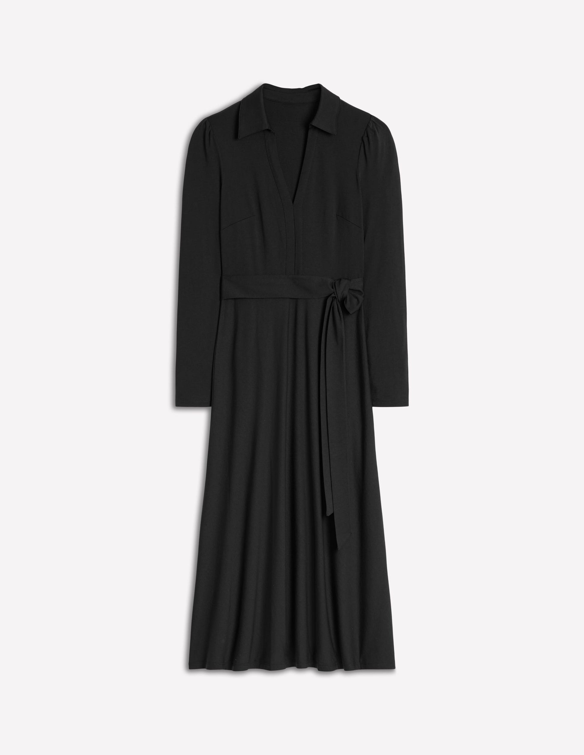 Imogen Jerseykleid mit Kragen-Schwarz-5