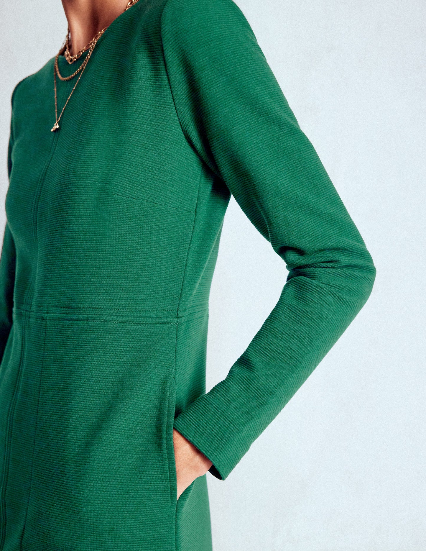 Cornelia Ottoman-Kleid-Dunkles Smaragdgrün