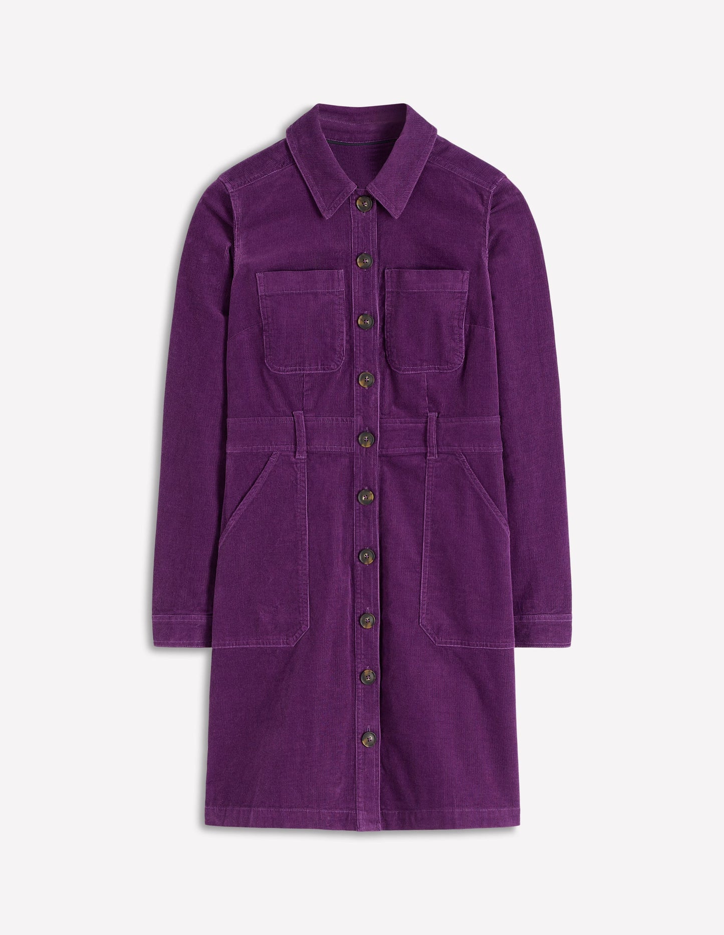 Amanda Kurzes Cordkleid-Viola Violett