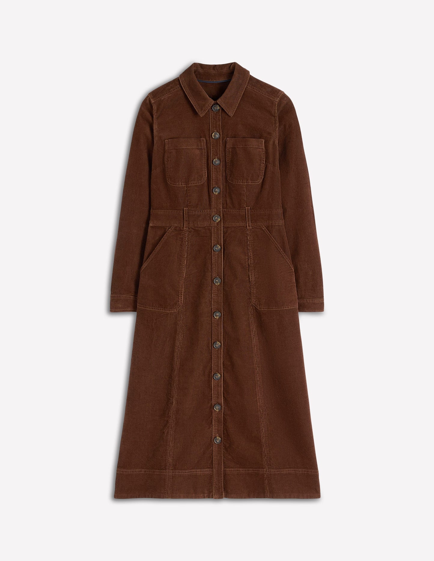 Amanda Midi-Cordkleid-Raue Umbra