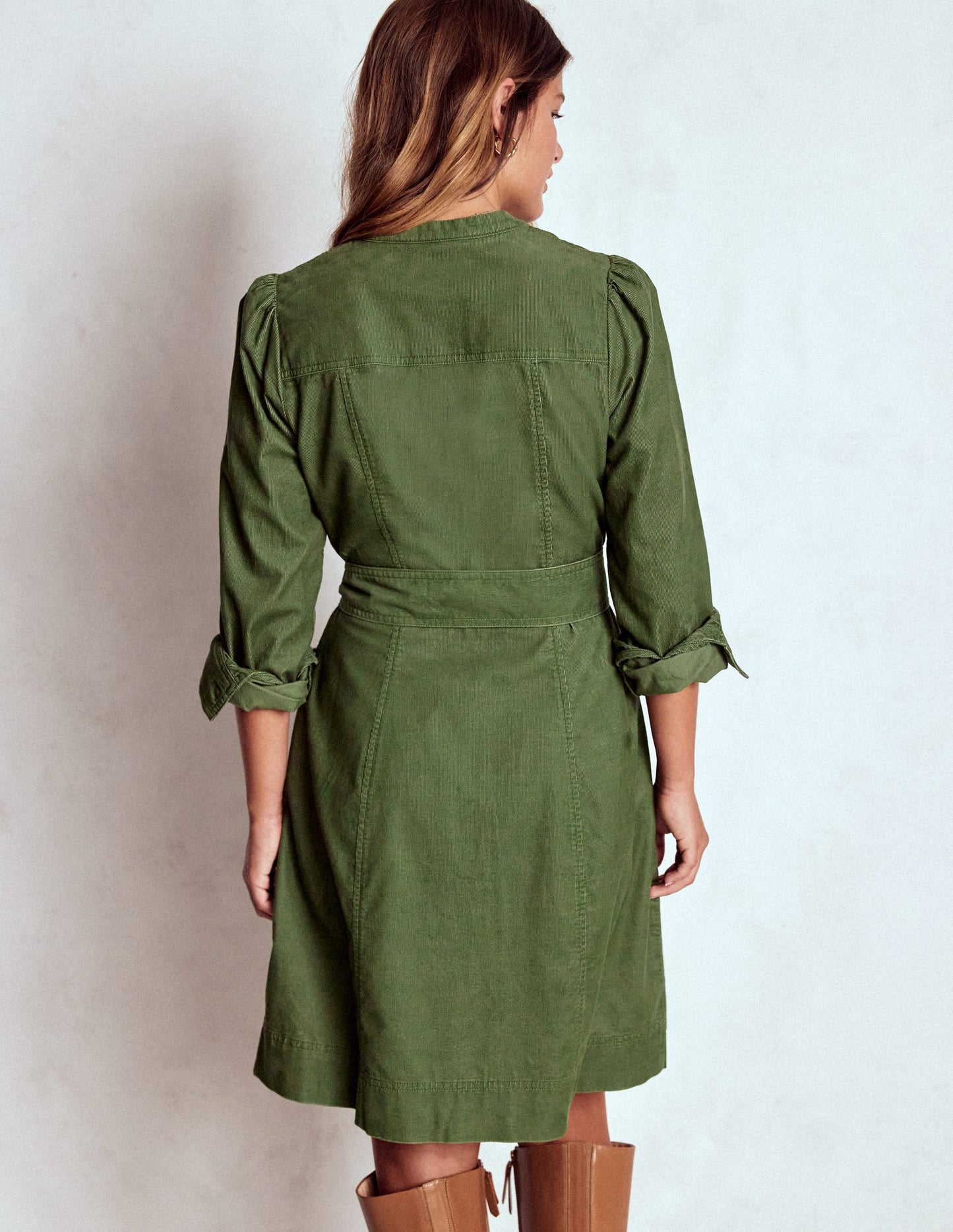 Bre Kurzes Cordkleid-Farn