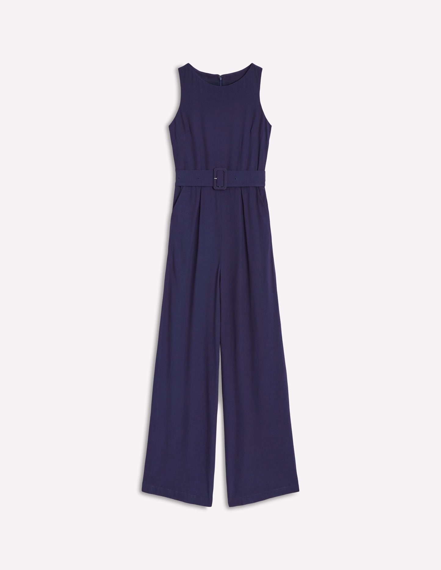 Gwen Jumpsuit mit U-Boot-Ausschnitt-Marineblau