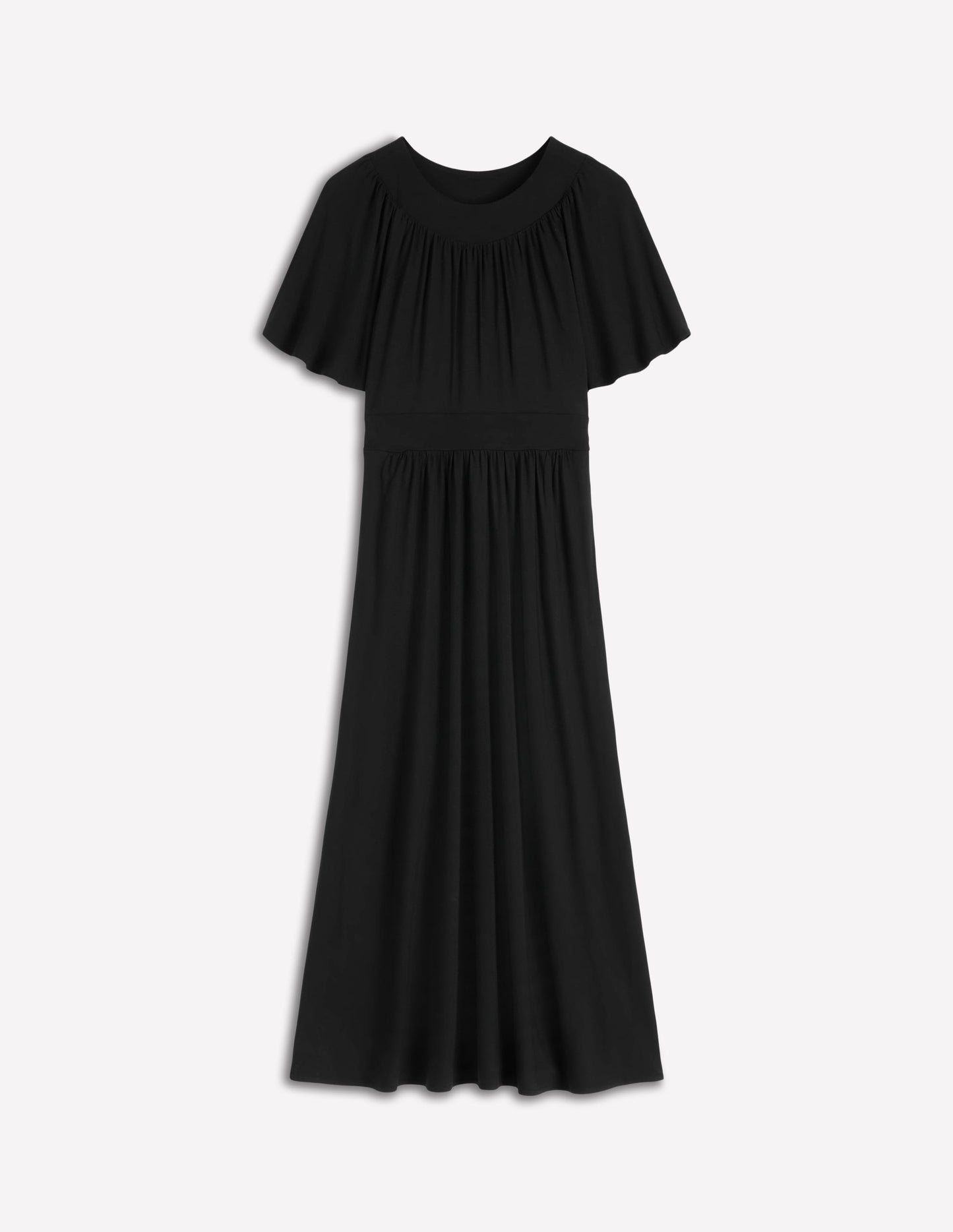 Maxikleid mit Passe-Schwarz