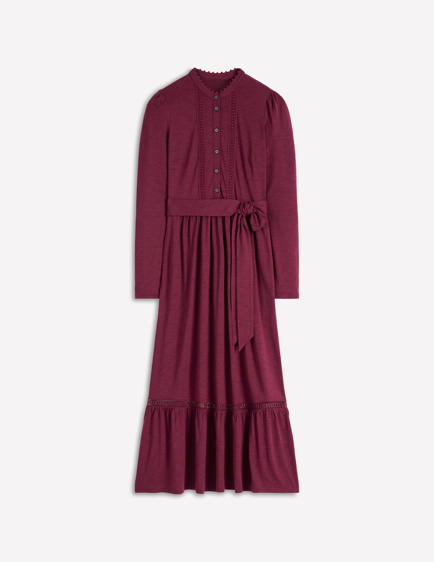 Edwina Jersey-Hemdblusenkleid-Dunkelviolett