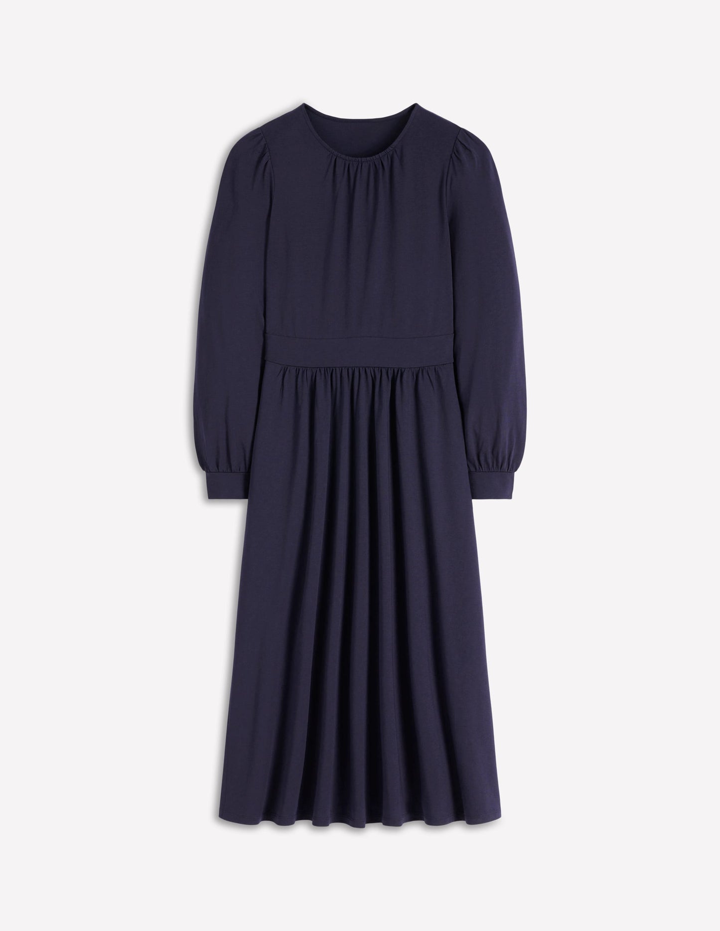 Robe midi Alexandra en jersey-Bleu marine
